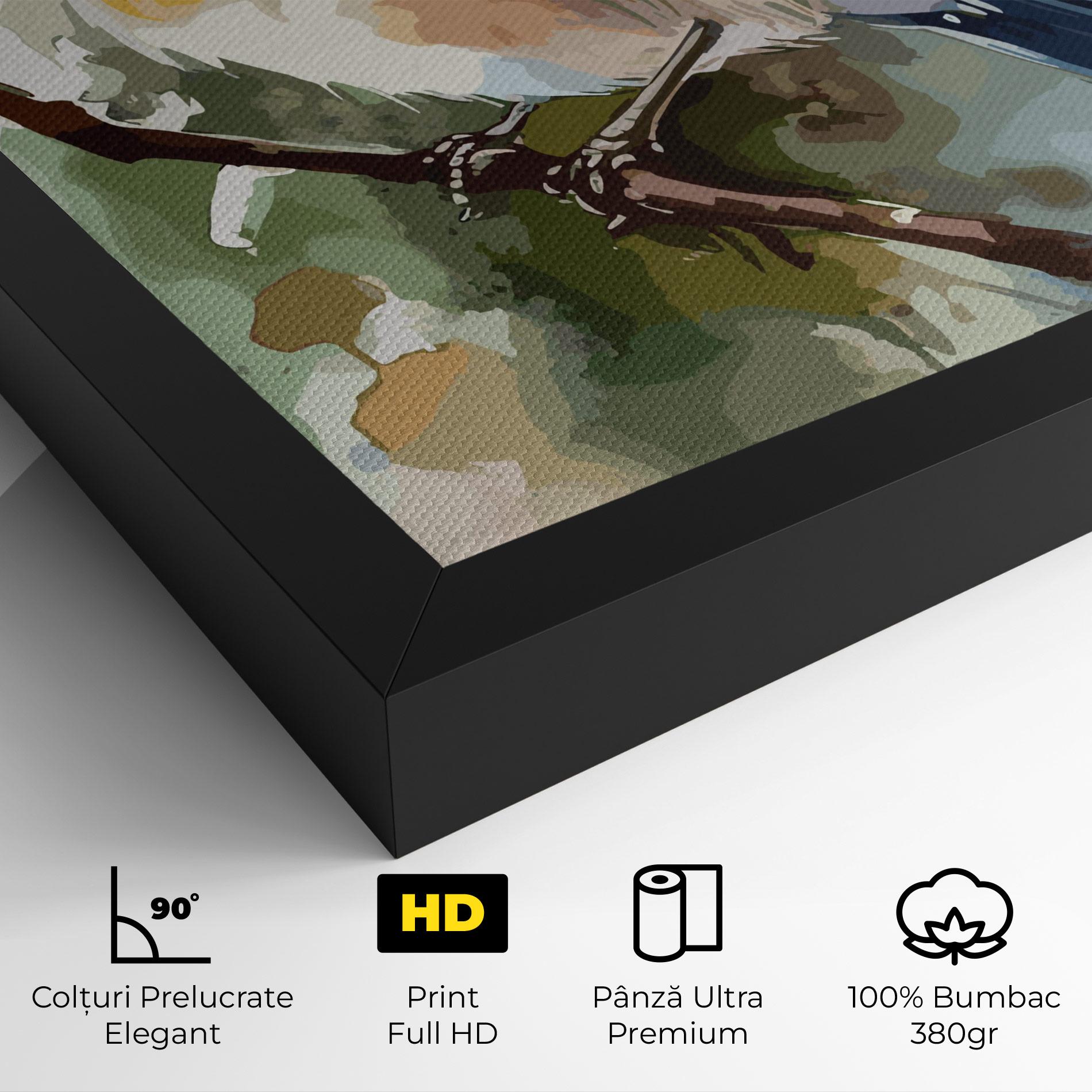 Tablou Canvas Blue Pretty Bird mockup 4