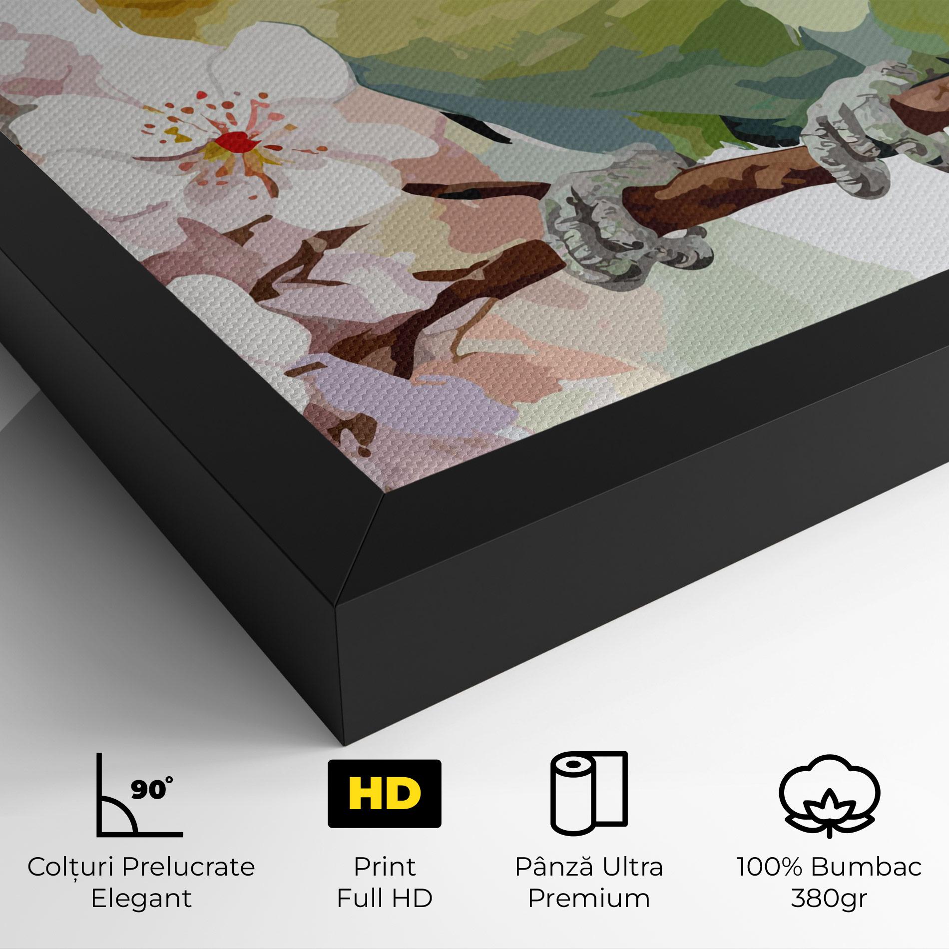 Tablou Canvas Cute Green Parrot mockup 4