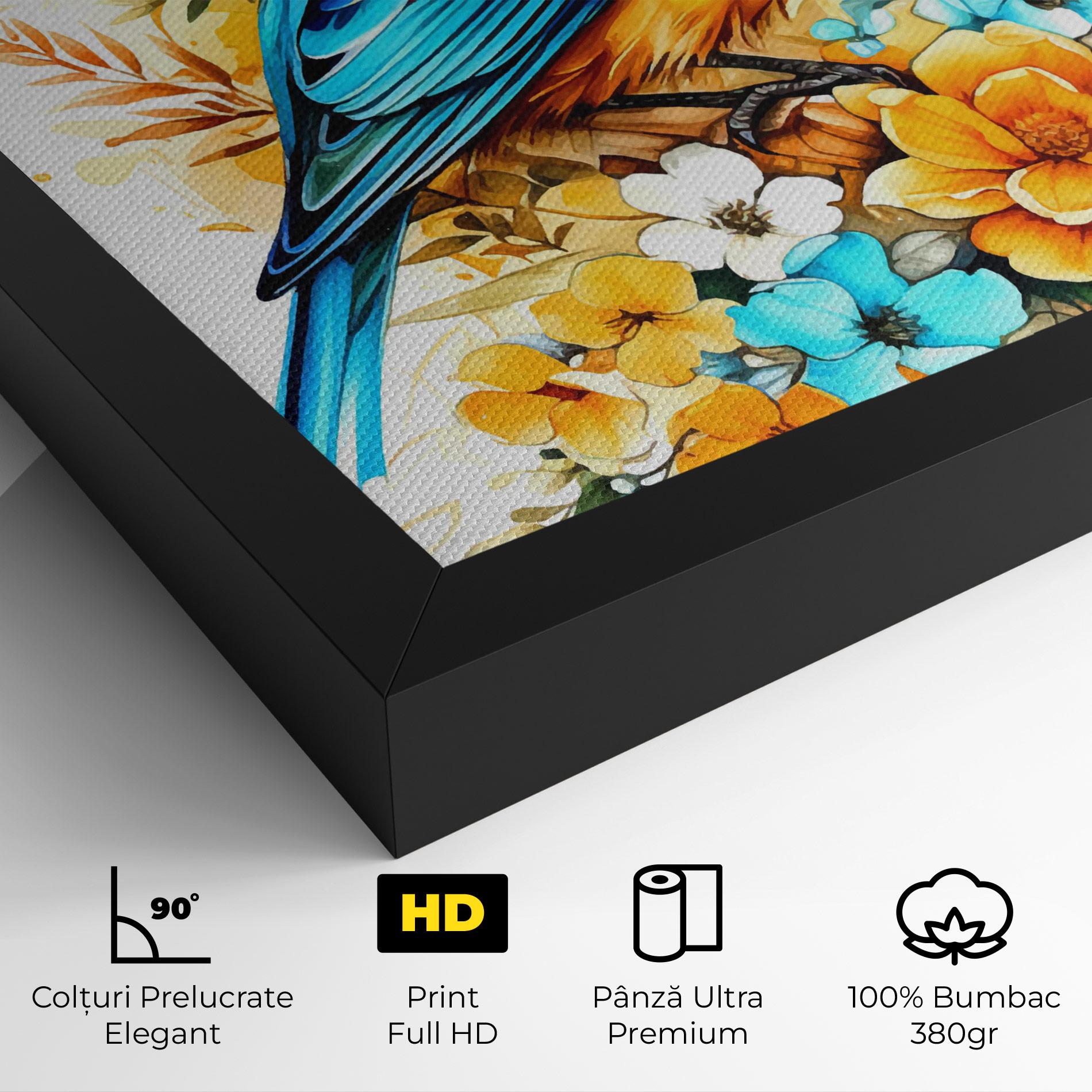 Tablou Canvas Light Blue Bird mockup 4