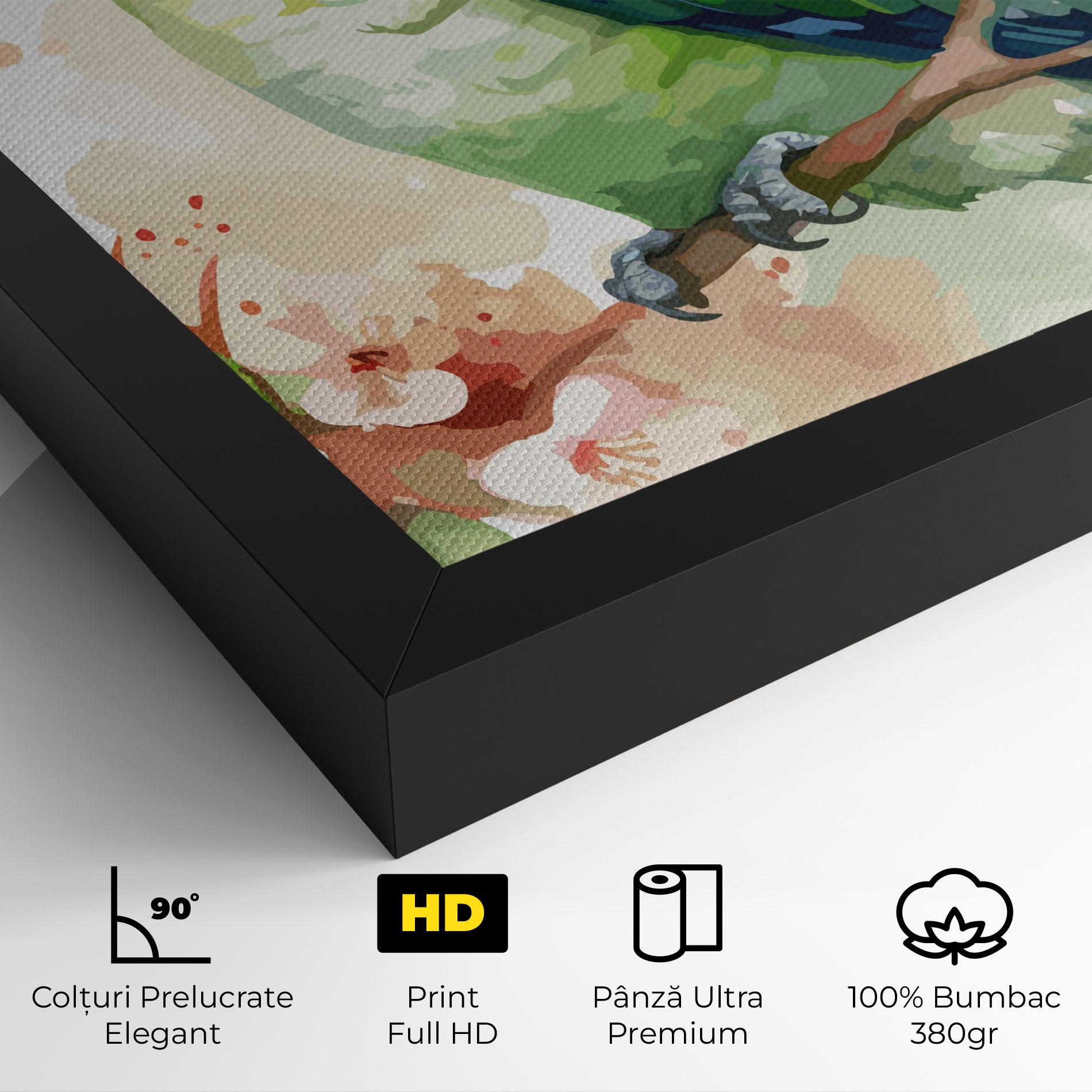 Tablou Canvas Pretty Green Parrot mockup 4