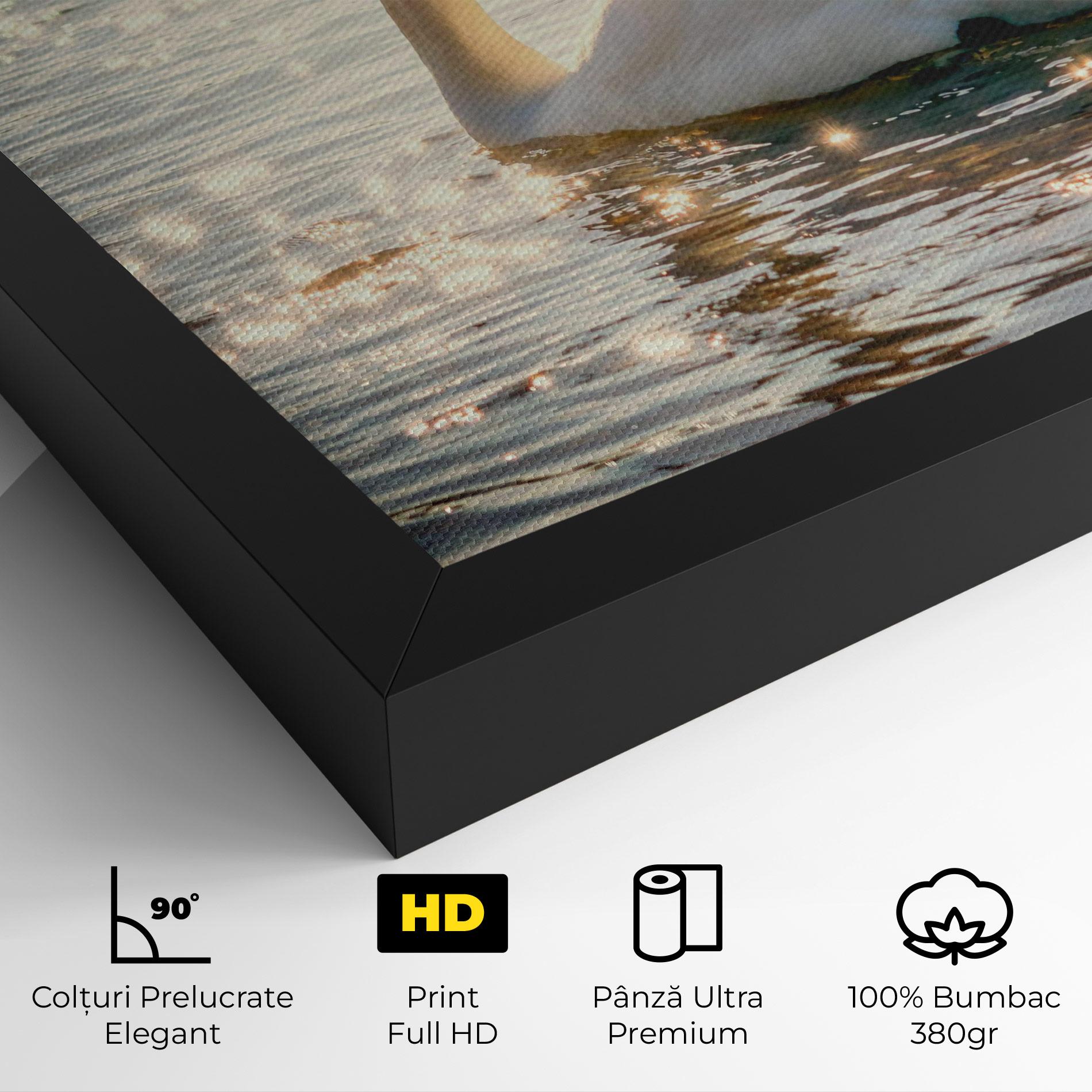 Tablou Canvas Swan On Lake mockup 4