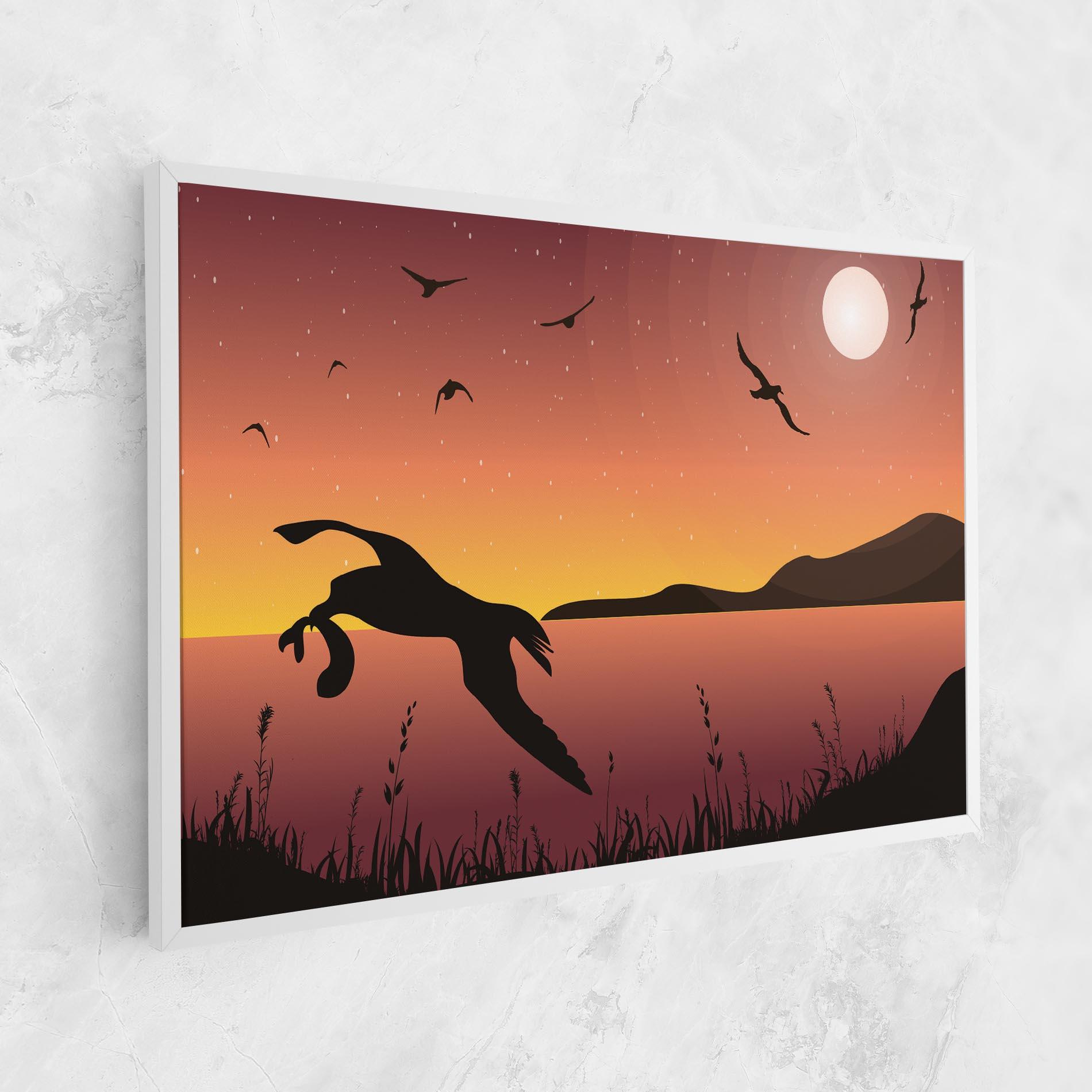 Tablou Canvas Birds Fishing mockup 1