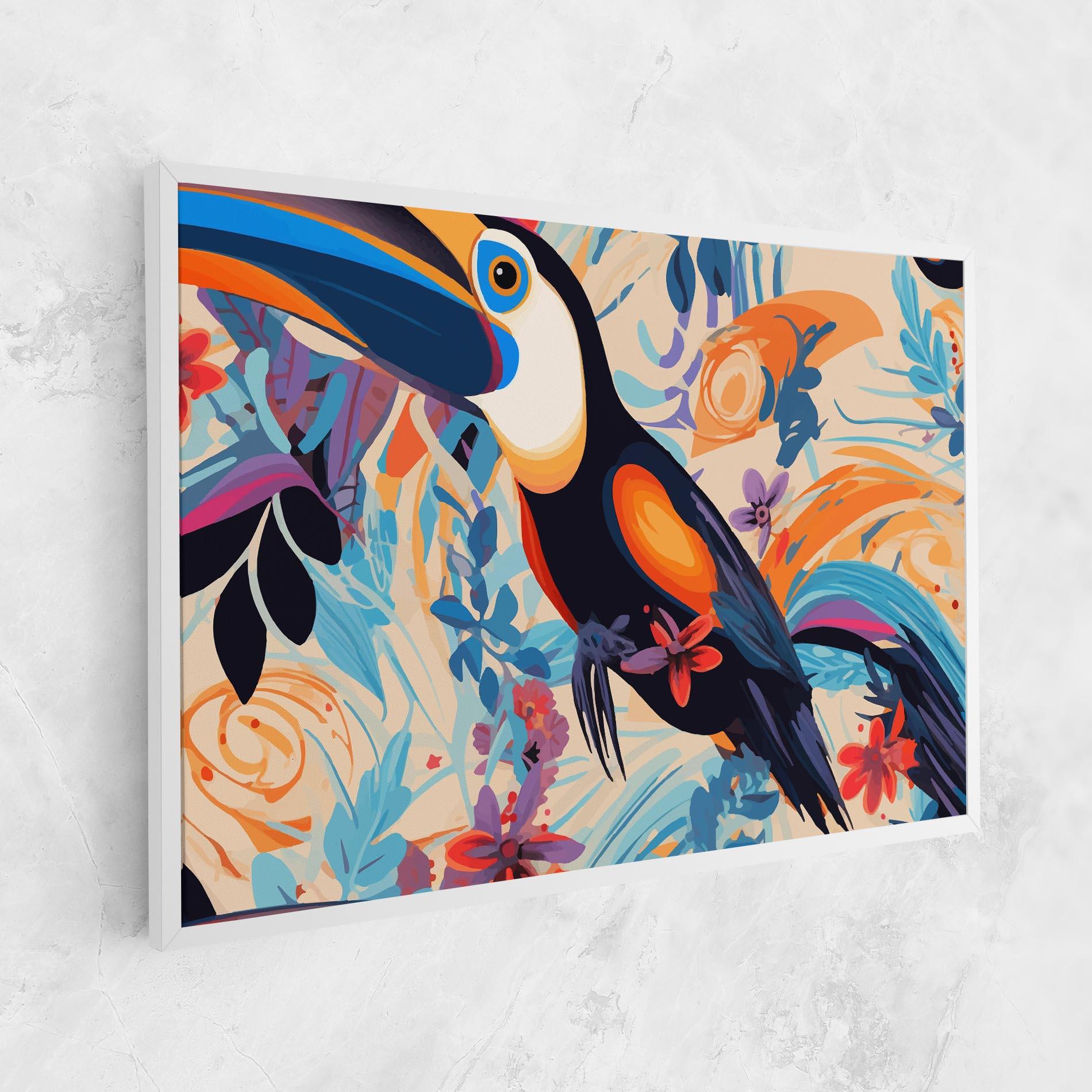 Tablou Canvas Colorful Toucan mockup 1
