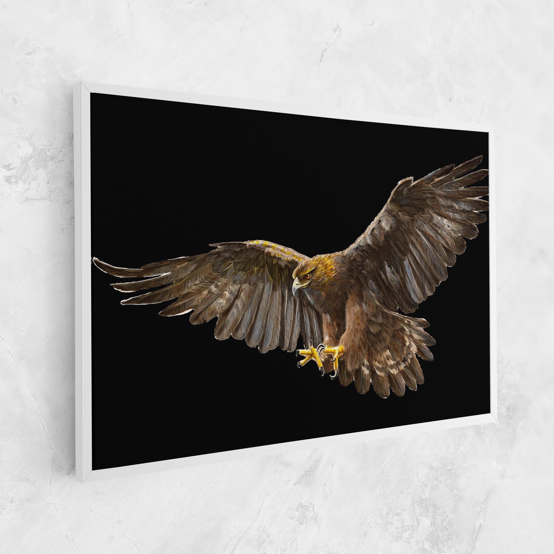 Tablou Canvas Eagle On Black mockup 1