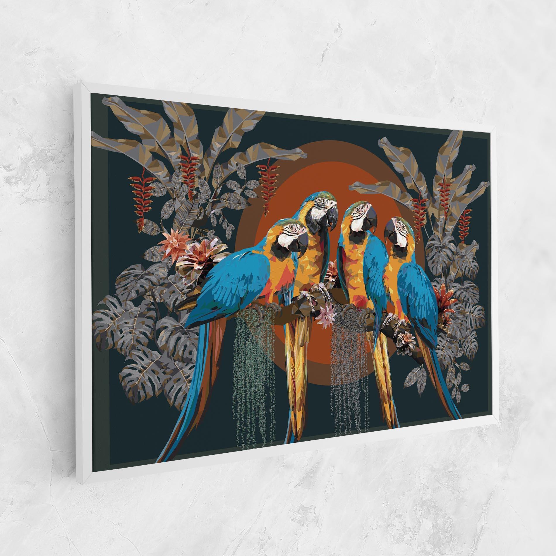 Tablou Canvas Parrot Couples mockup 1