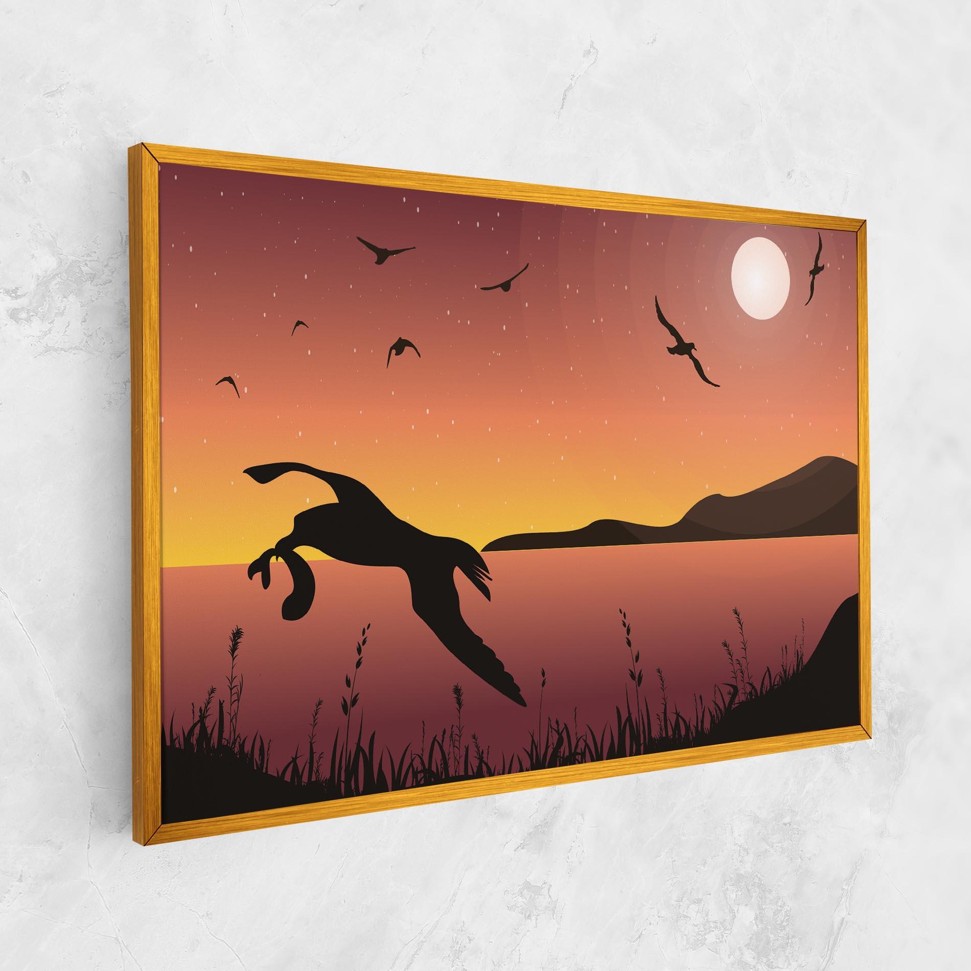 Tablou Canvas Birds Fishing mockup 1