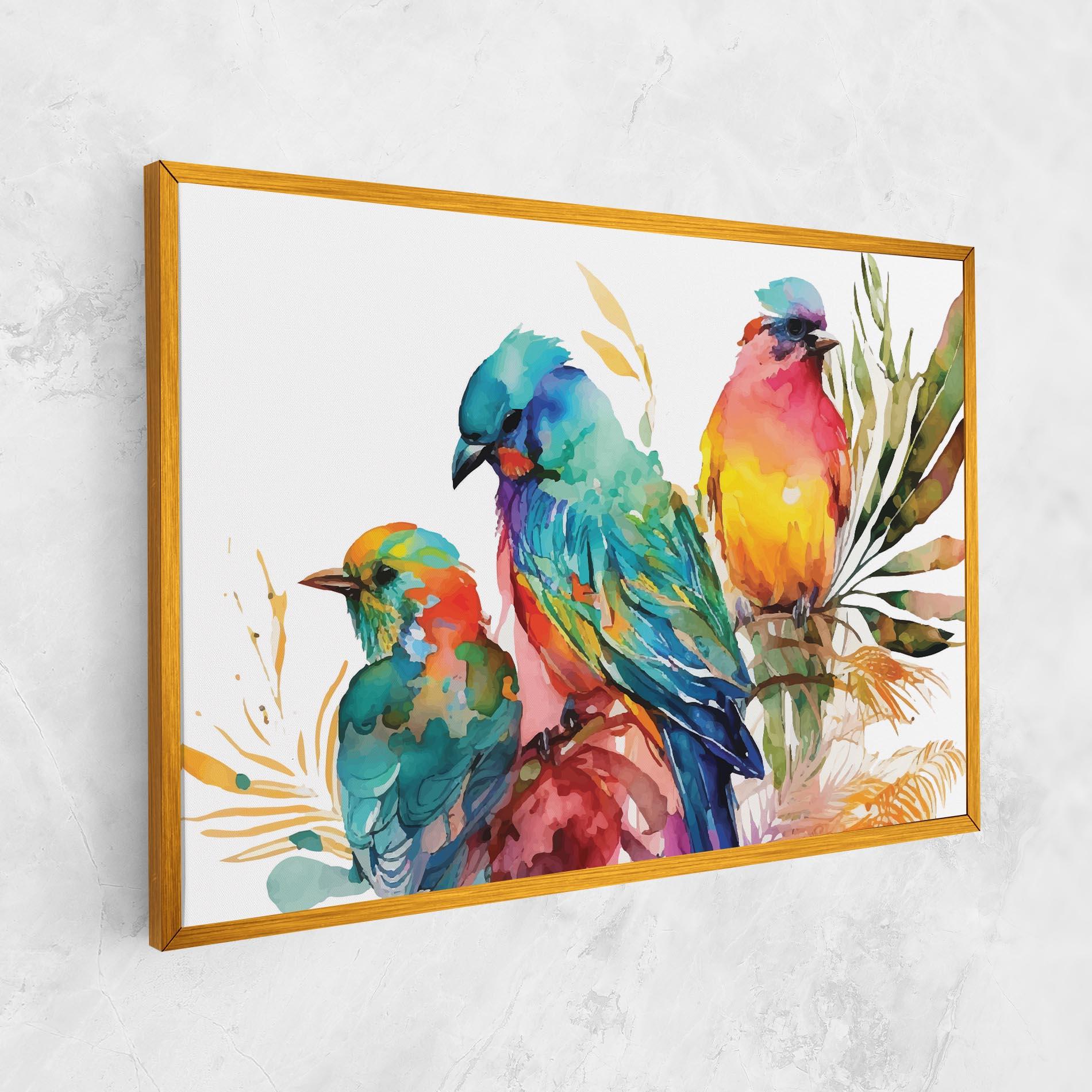 Tablou Canvas Colorful Birds mockup 1