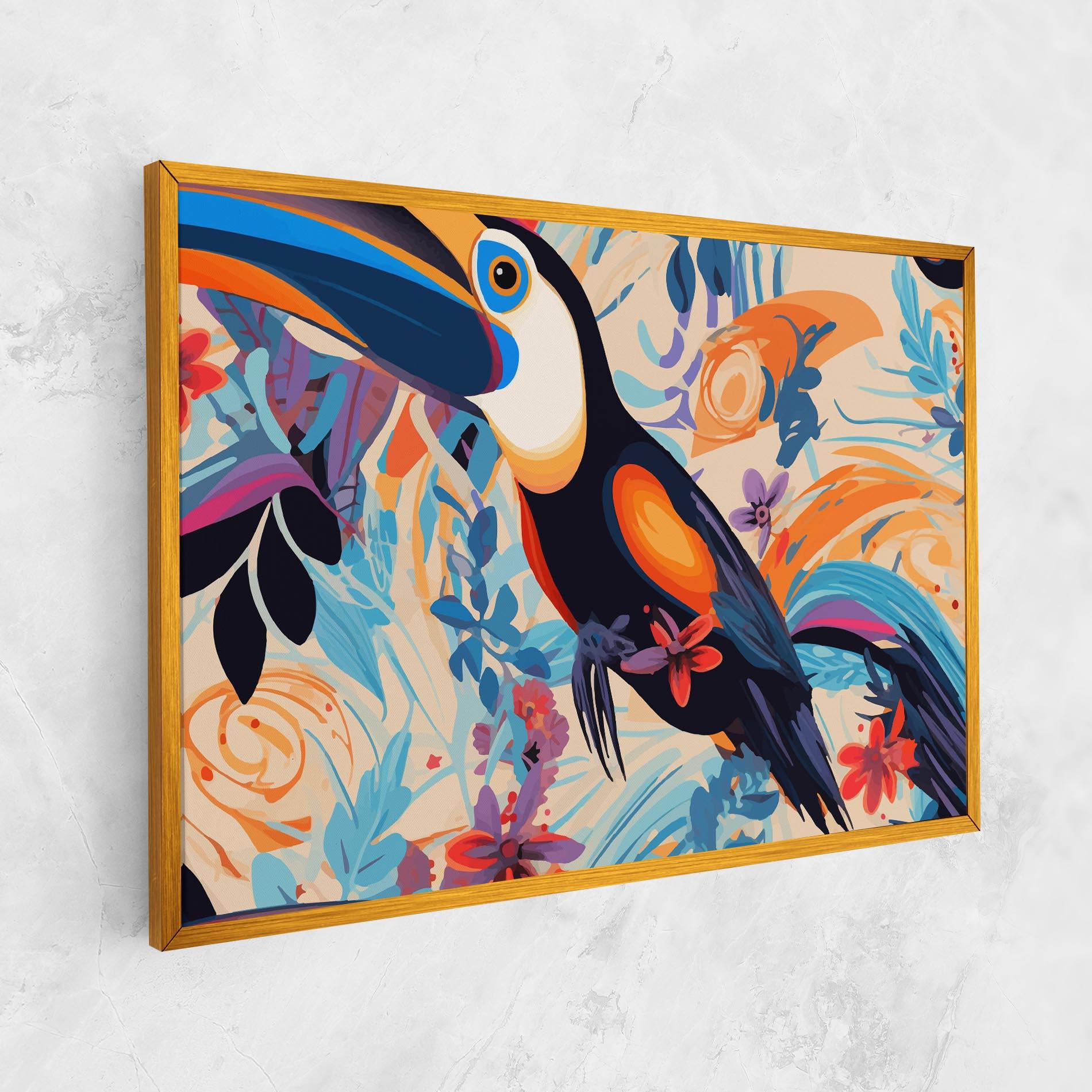 Tablou Canvas Colorful Toucan mockup 1