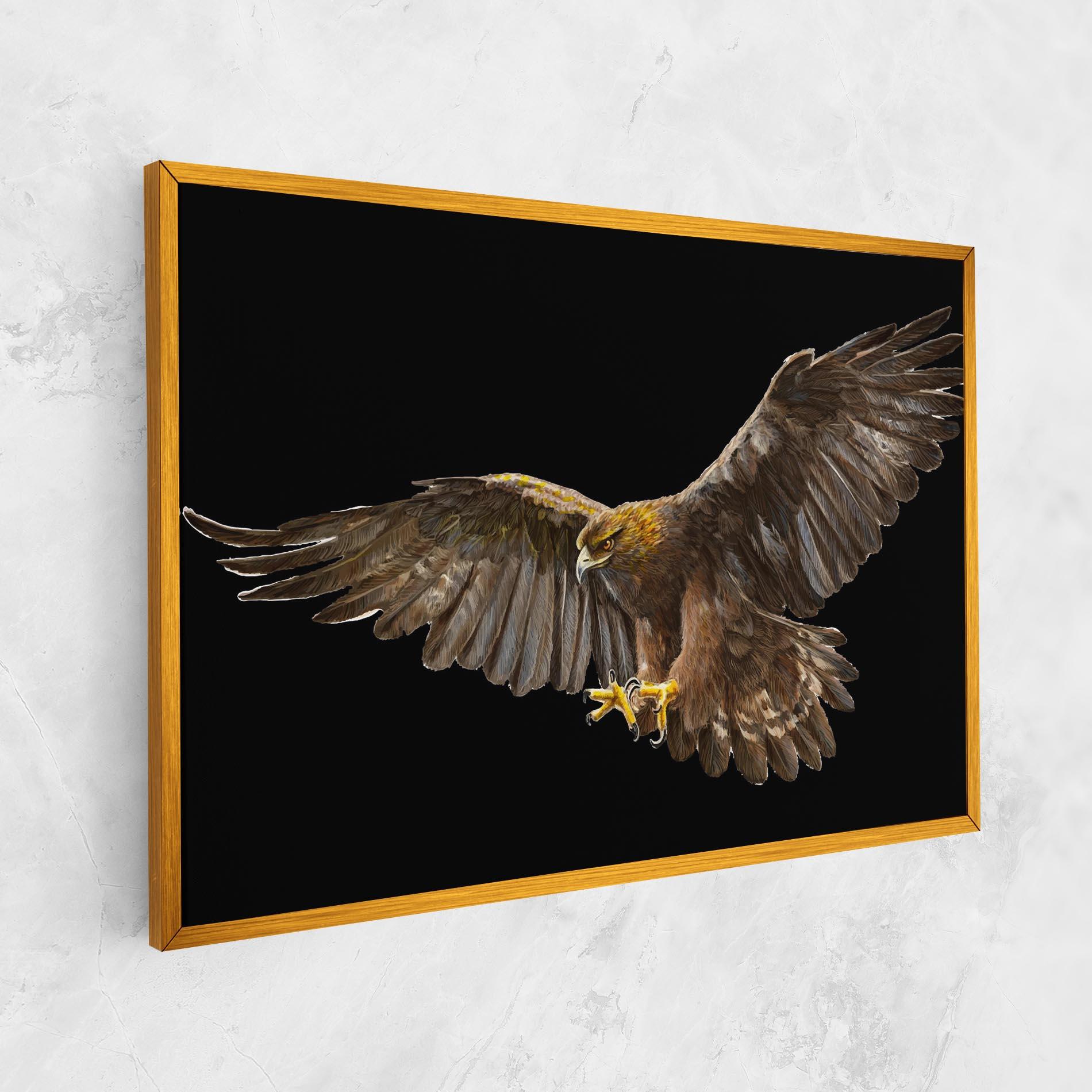 Tablou Canvas Eagle On Black mockup 1