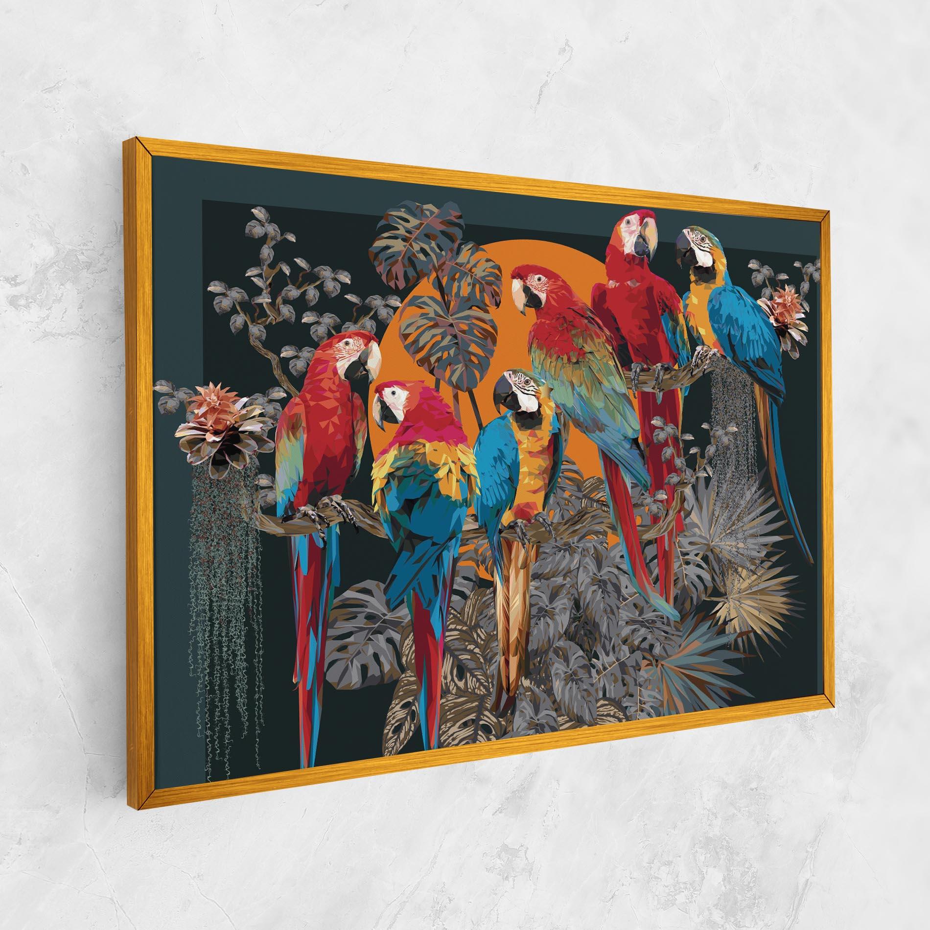 Tablou Canvas Family Parrot mockup 1