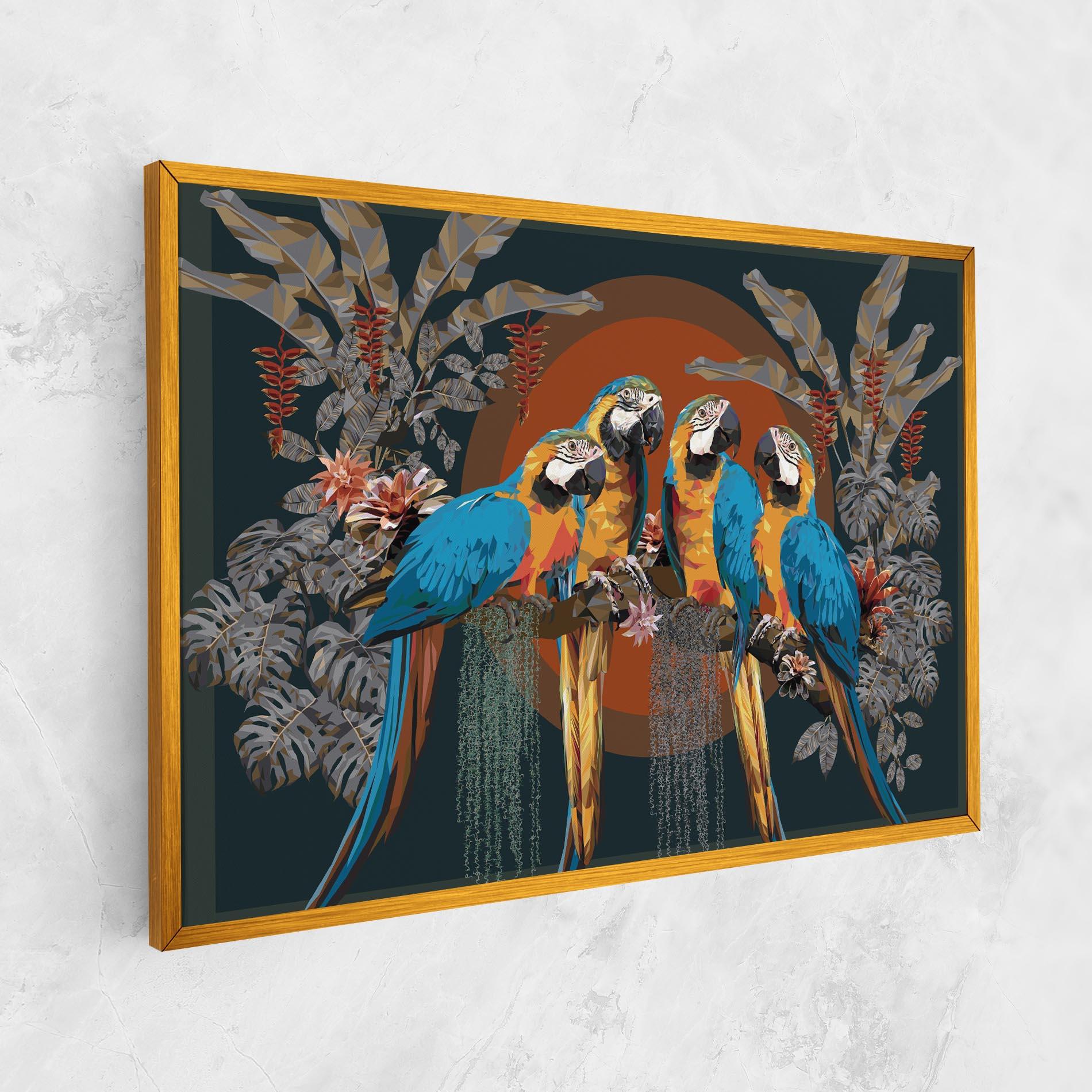 Tablou Canvas Parrot Couples mockup 1