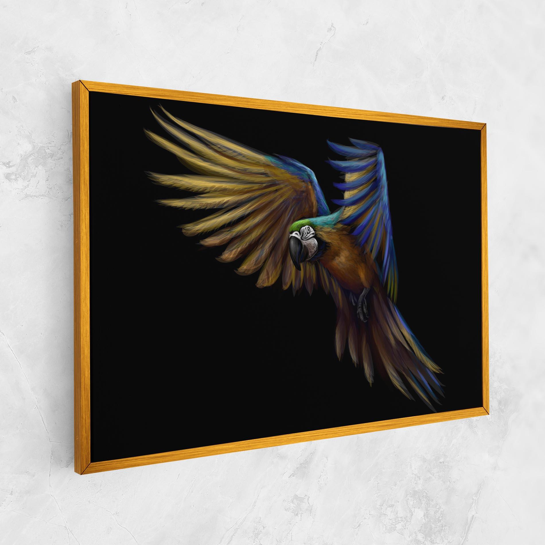 Tablou Canvas Parrot Flying mockup 1