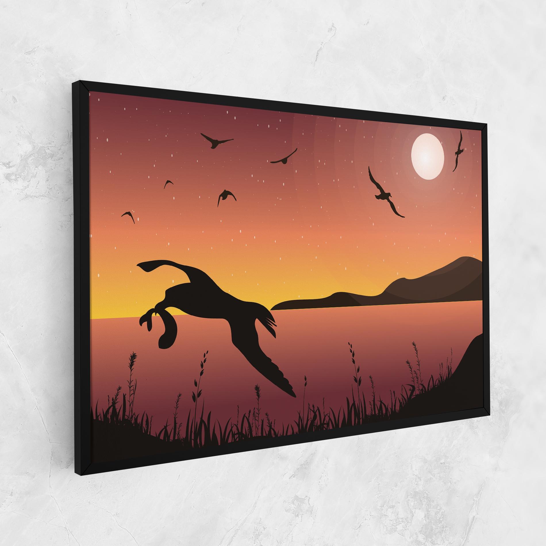 Tablou Canvas Birds Fishing mockup 1