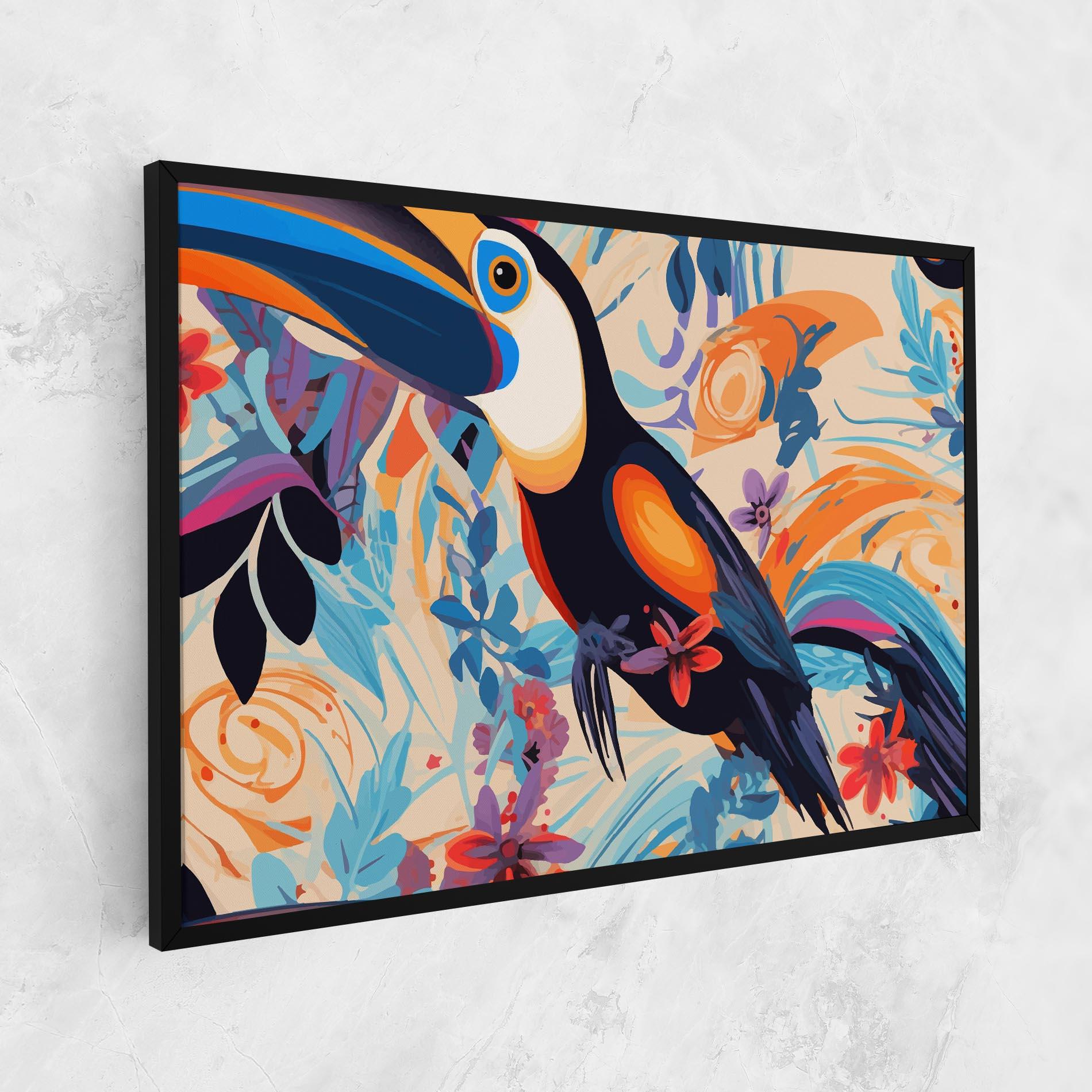 Tablou Canvas Colorful Toucan mockup 1