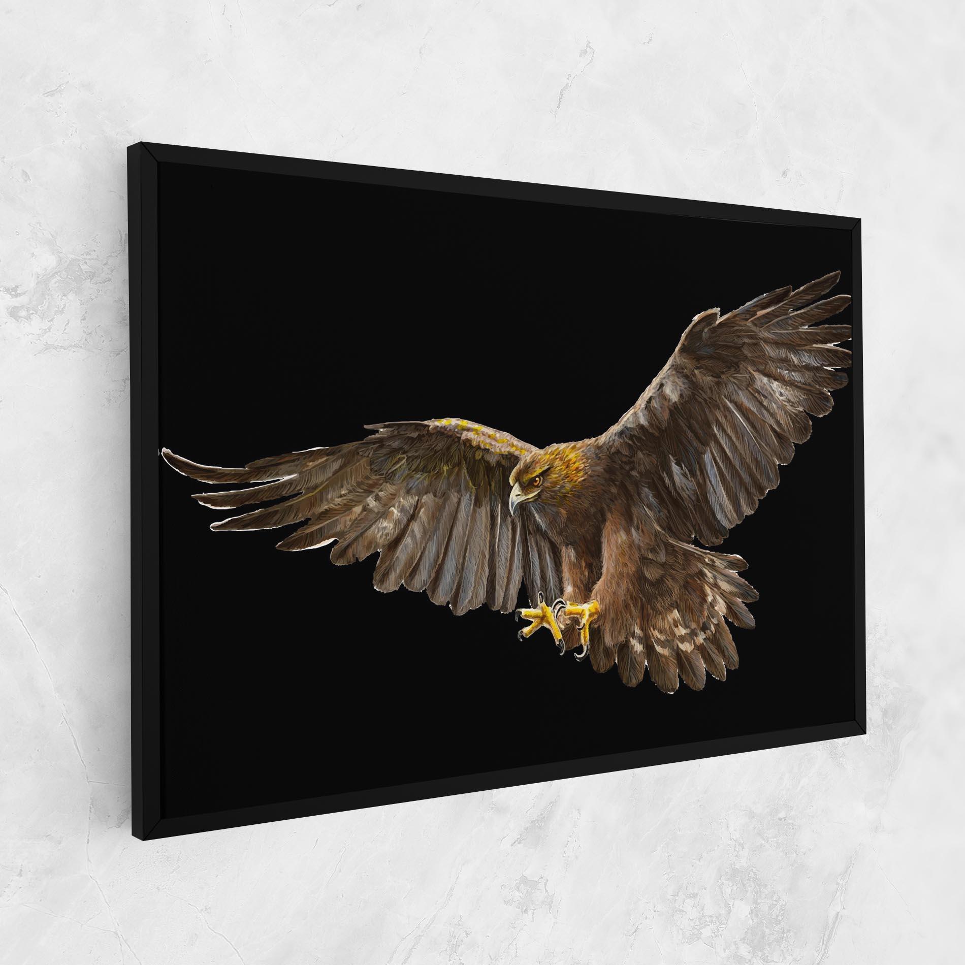 Tablou Canvas Eagle On Black mockup 1