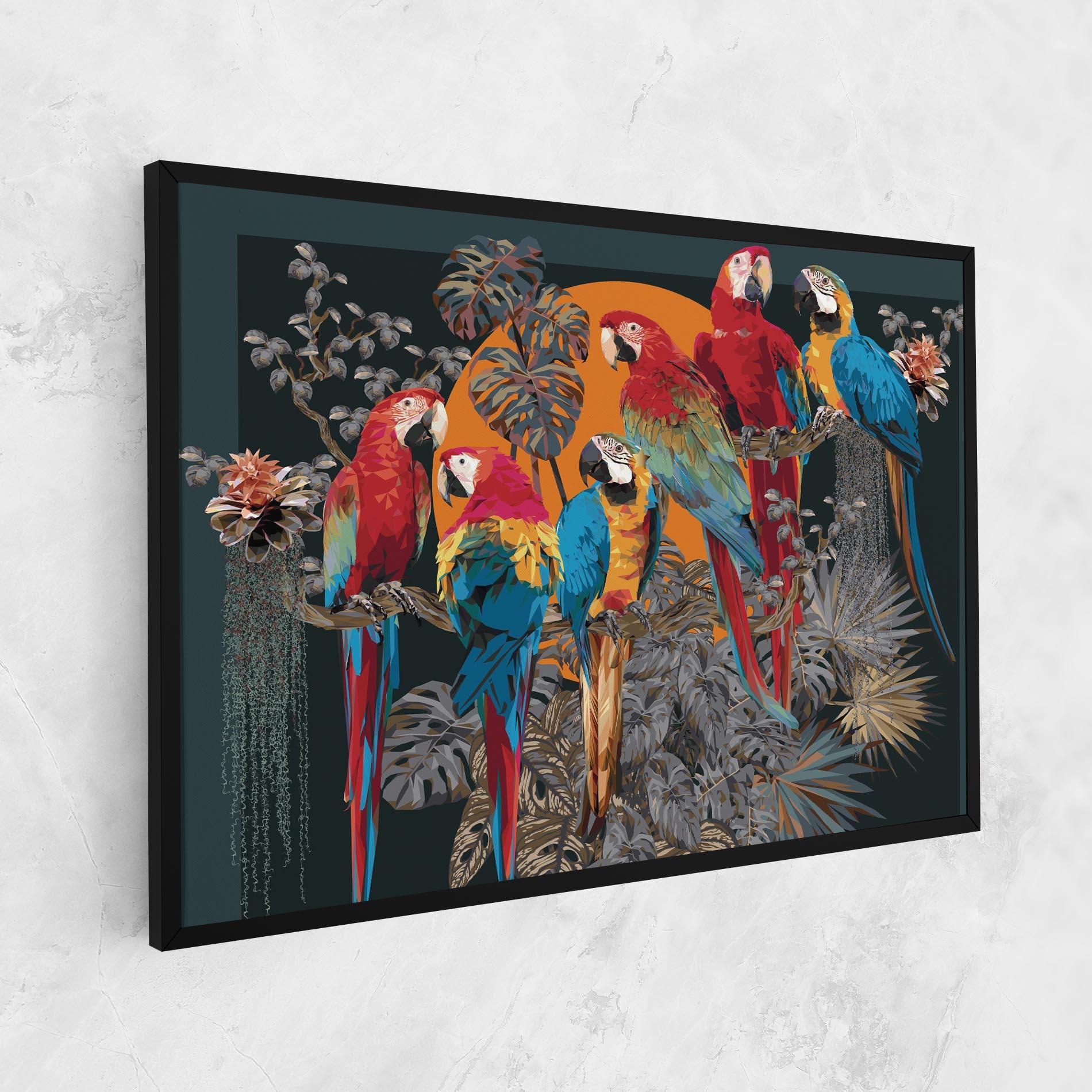 Tablou Canvas Family Parrot mockup 1