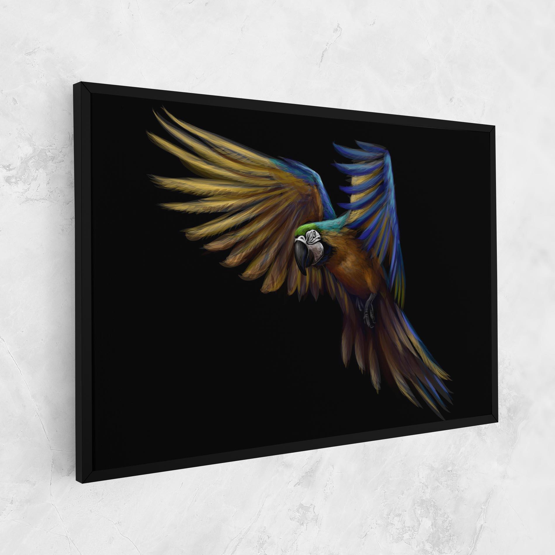Tablou Canvas Parrot Flying mockup 1