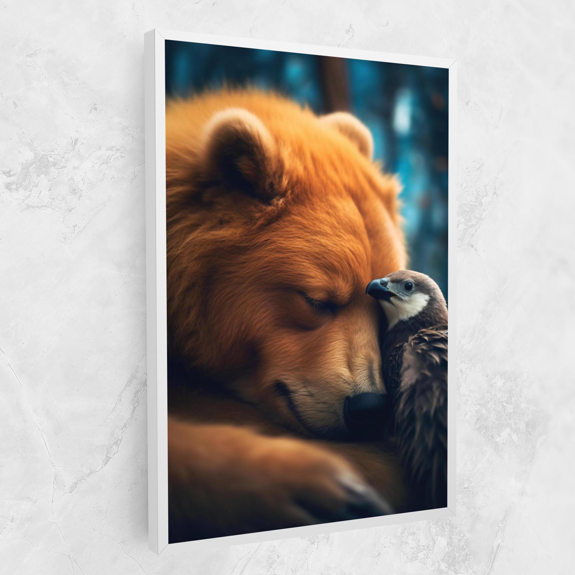 Tablou Canvas Bear With Eagle mockup 1