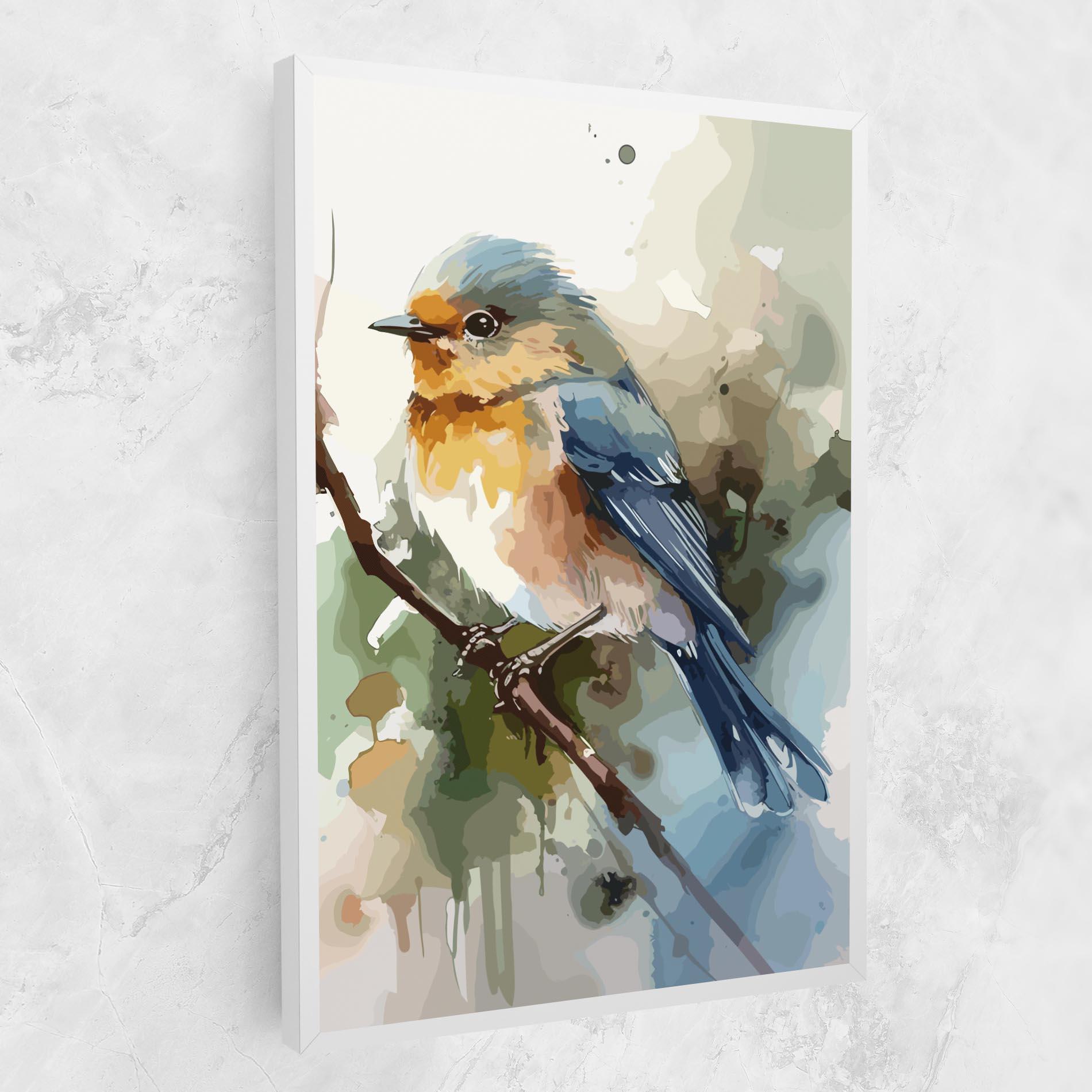 Tablou Canvas Blue Pretty Bird mockup 1