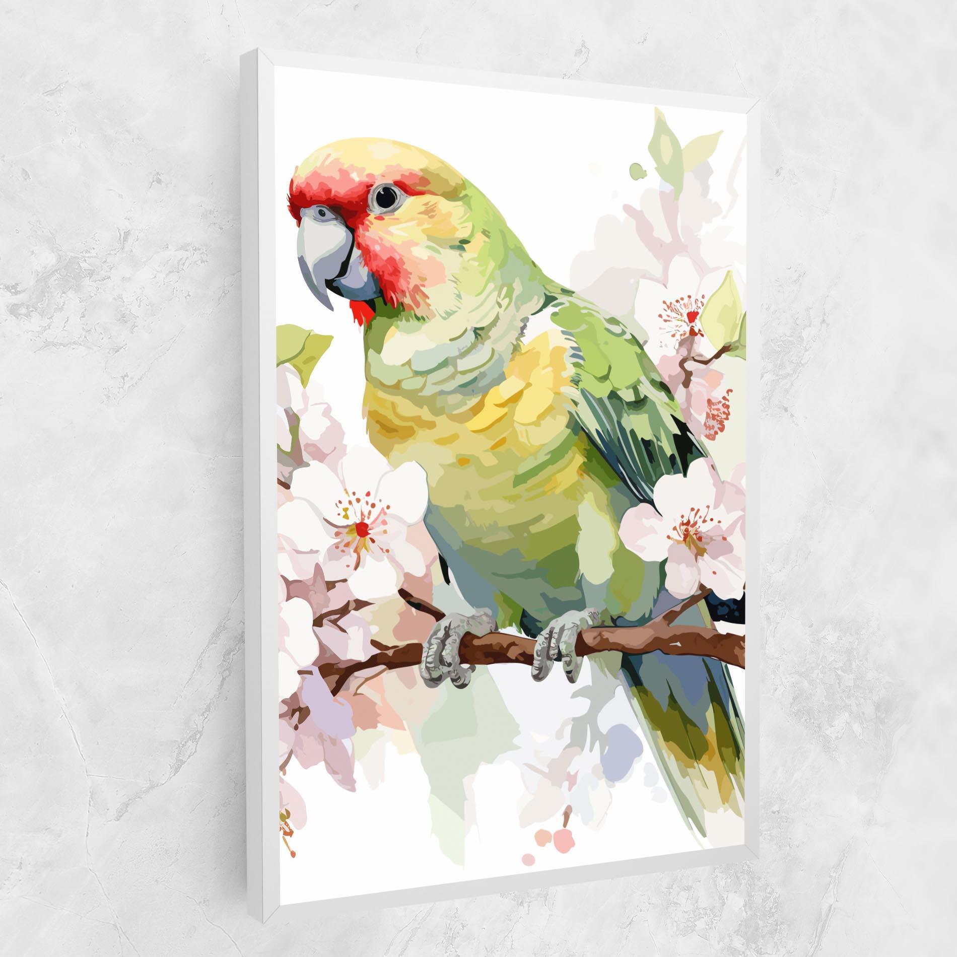 Tablou Canvas Cute Green Parrot mockup 1
