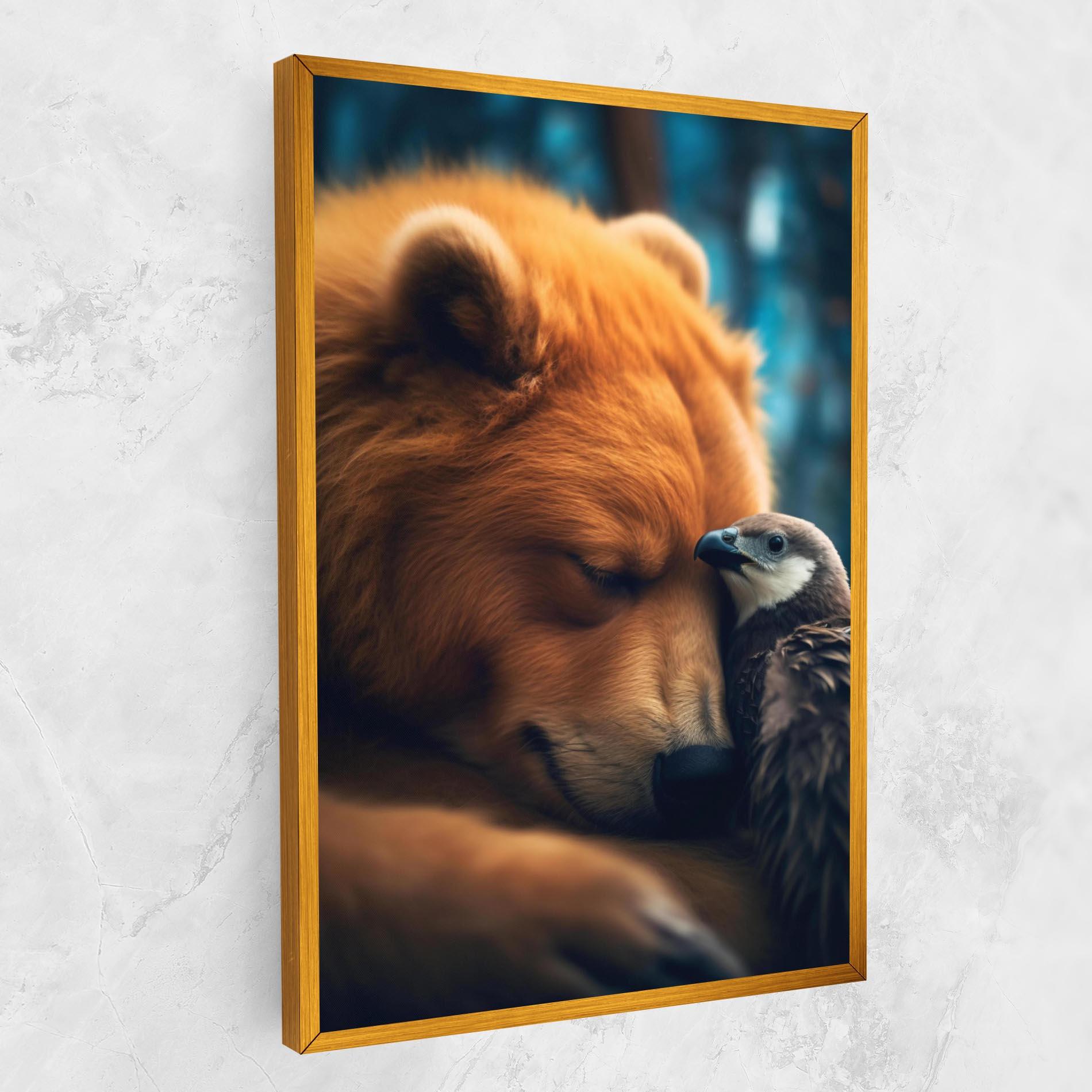 Tablou Canvas Bear With Eagle mockup 1