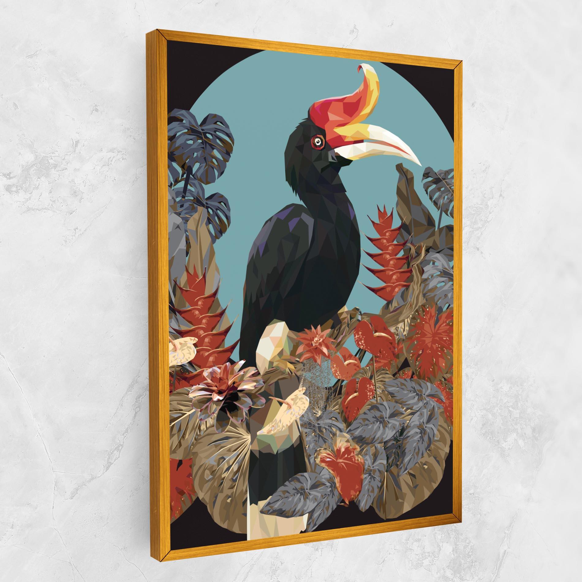 Tablou Canvas Black Interesting Bird mockup 1