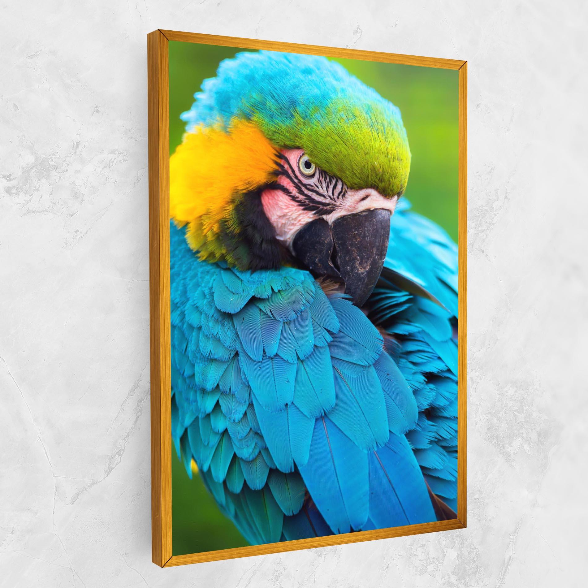 Tablou Canvas Blue Parrot mockup 1