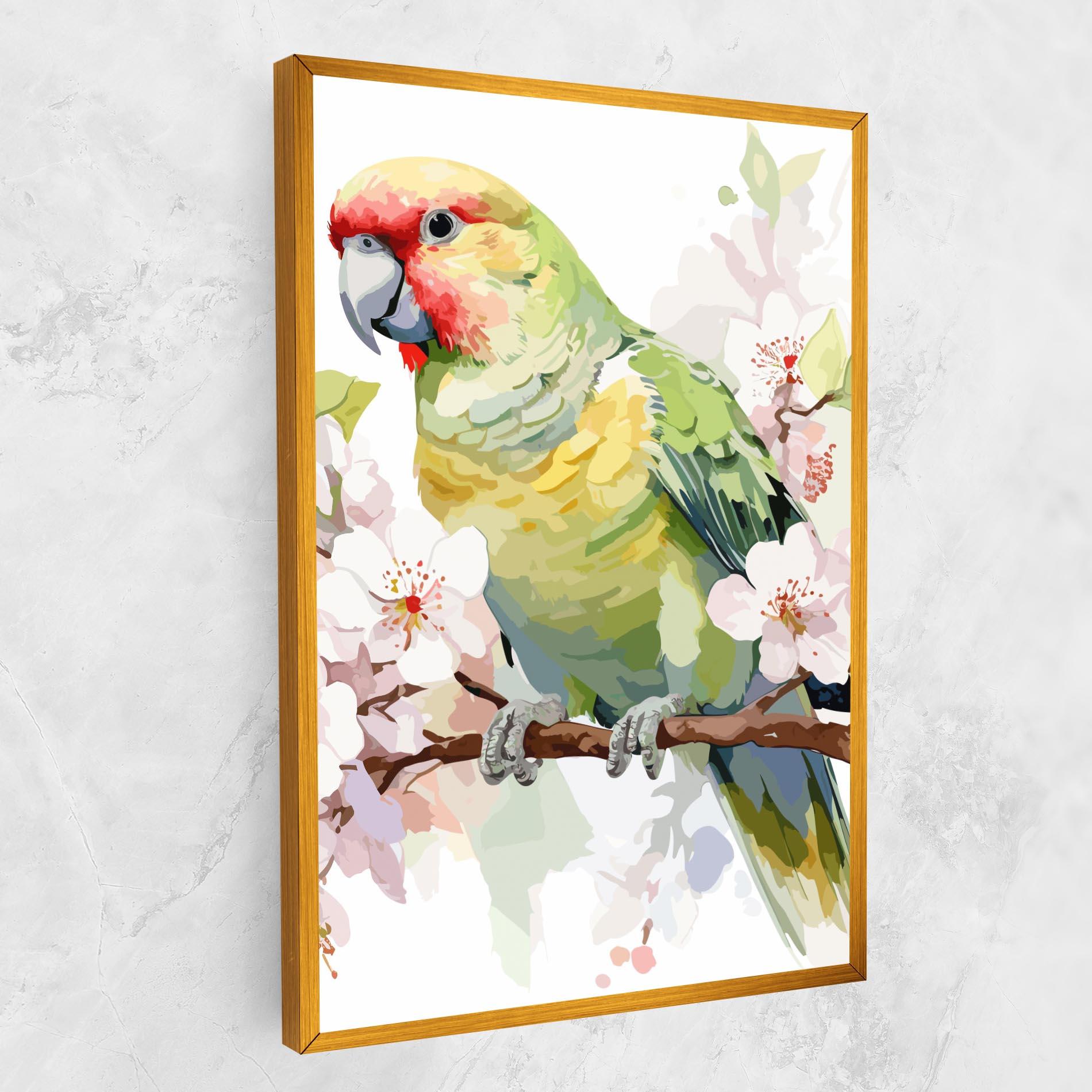 Tablou Canvas Cute Green Parrot mockup 1