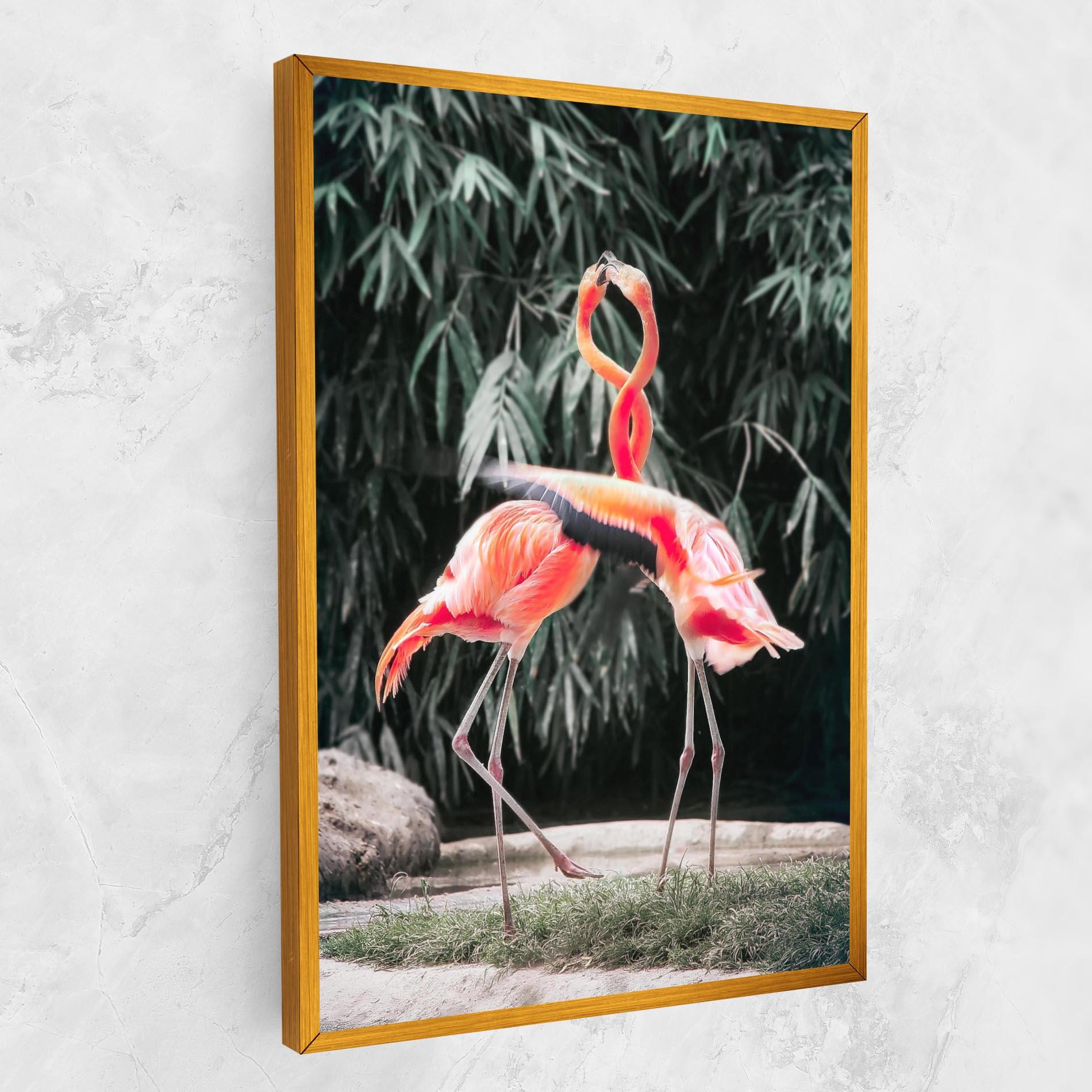 Tablou Canvas Flamingo Love mockup 1