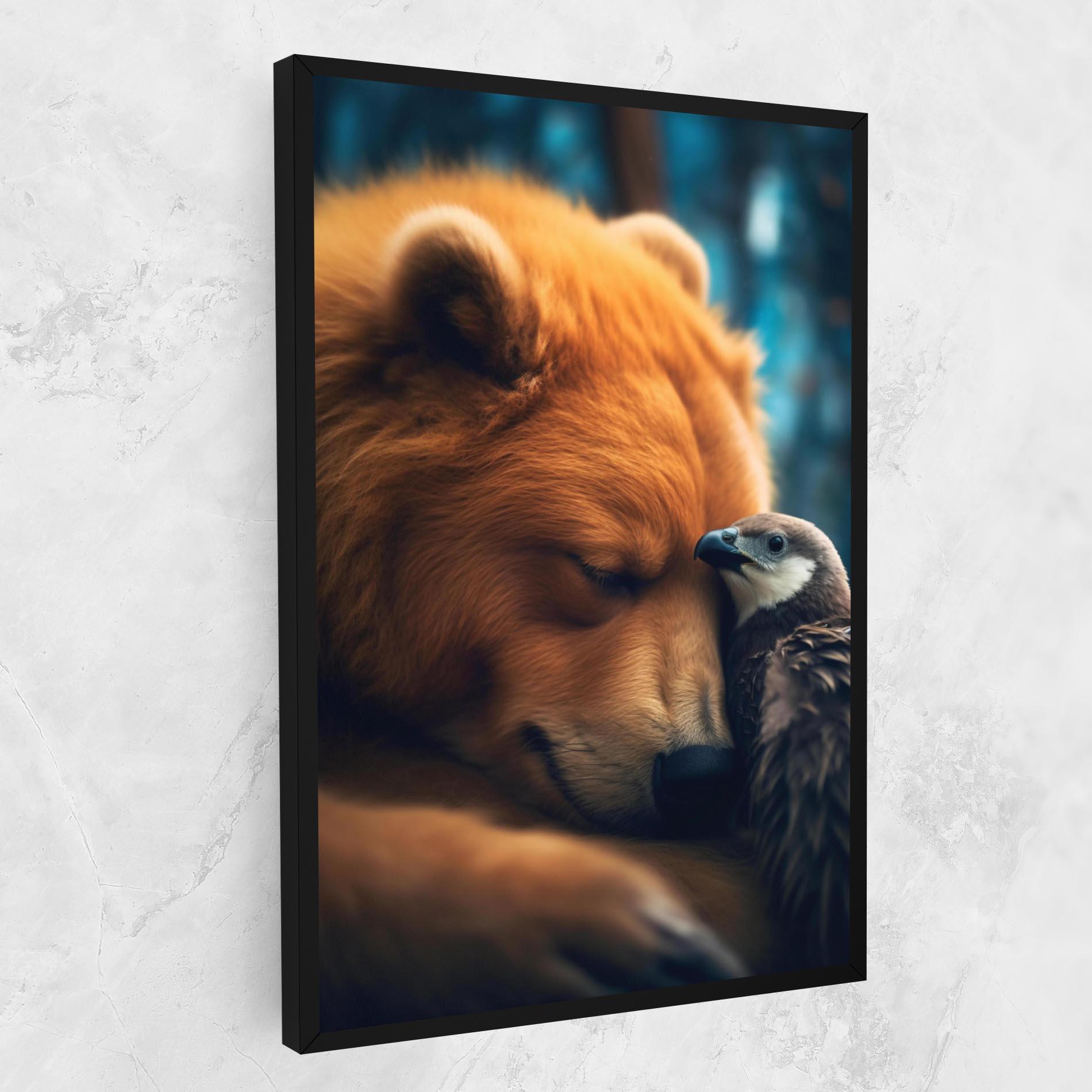 Tablou Canvas Bear With Eagle mockup 1