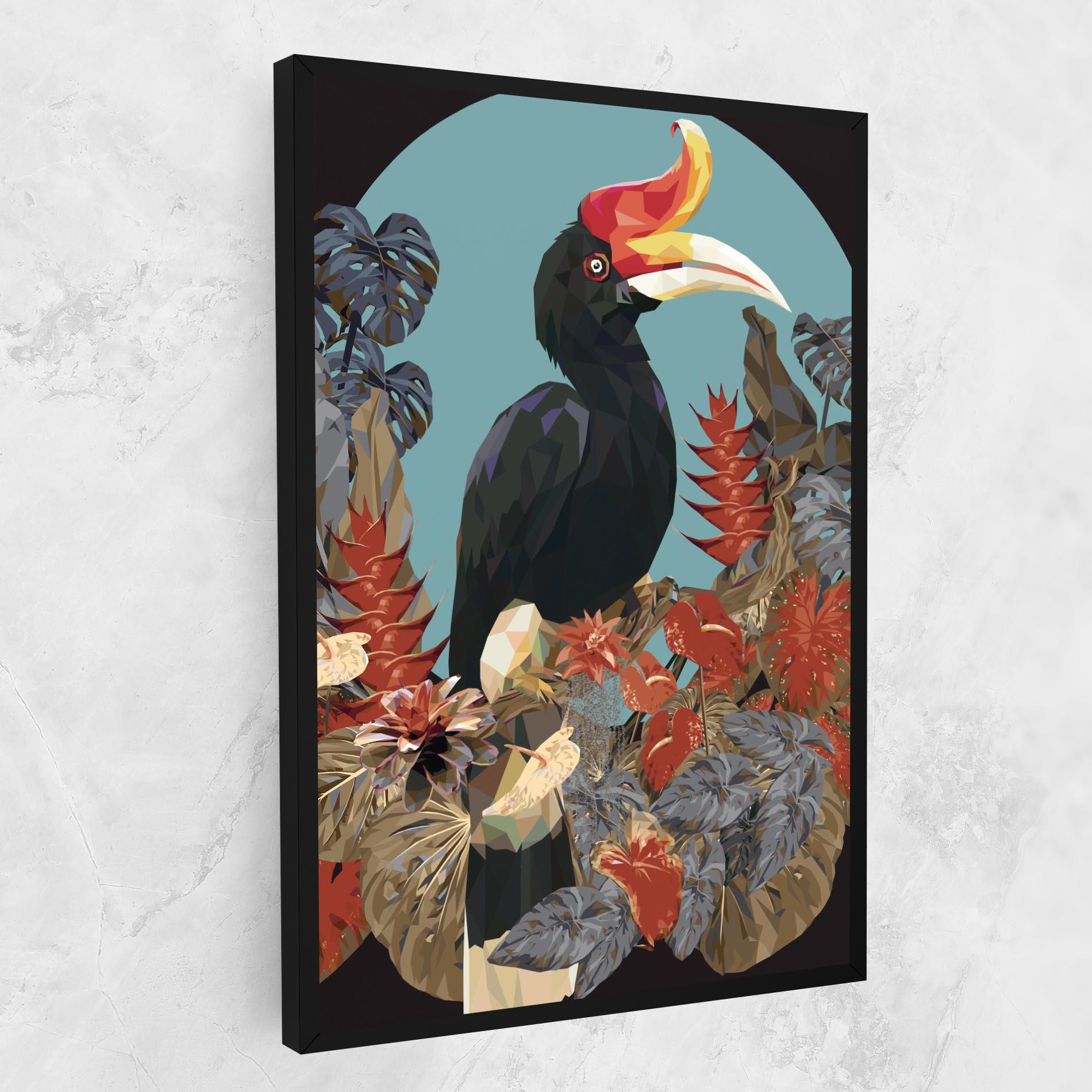 Tablou Canvas Black Interesting Bird mockup 1