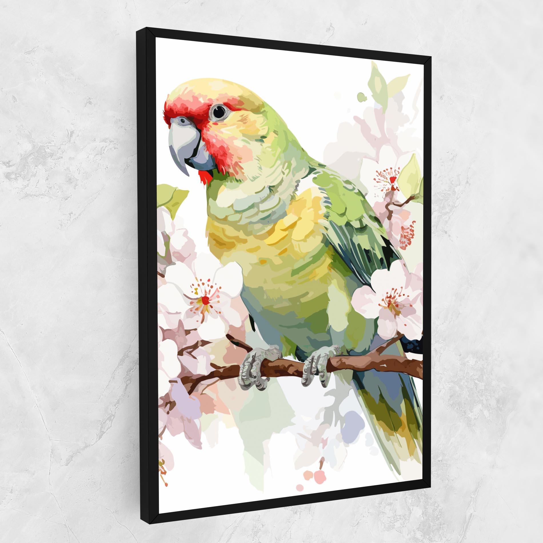 Tablou Canvas Cute Green Parrot mockup 1