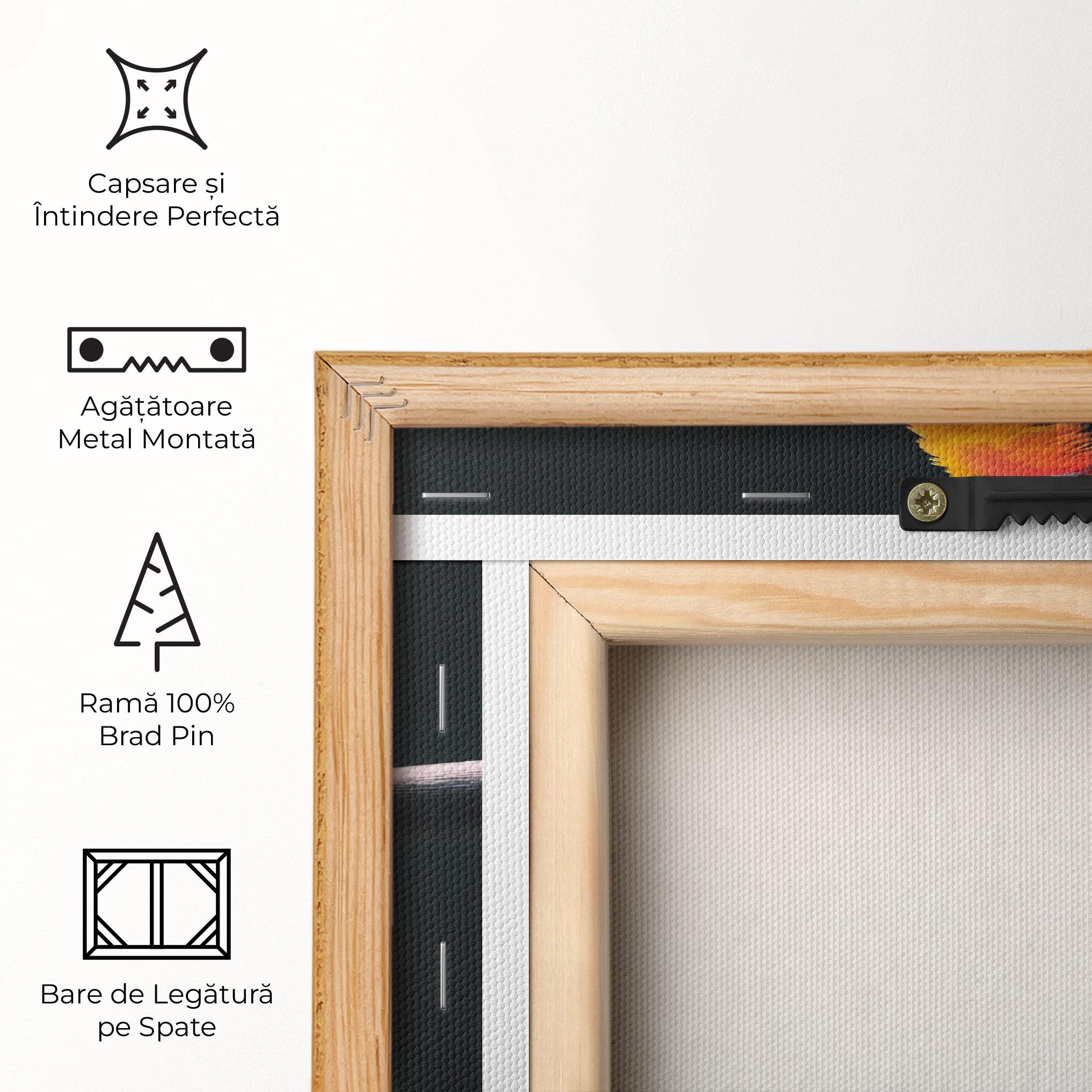 Tablou Canvas Fire Parrot mockup 5