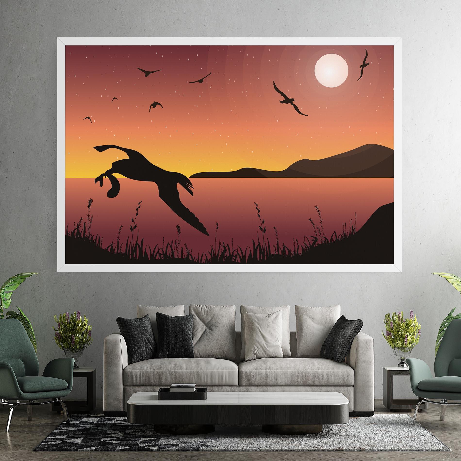 Tablou Canvas Birds Fishing mockup 7