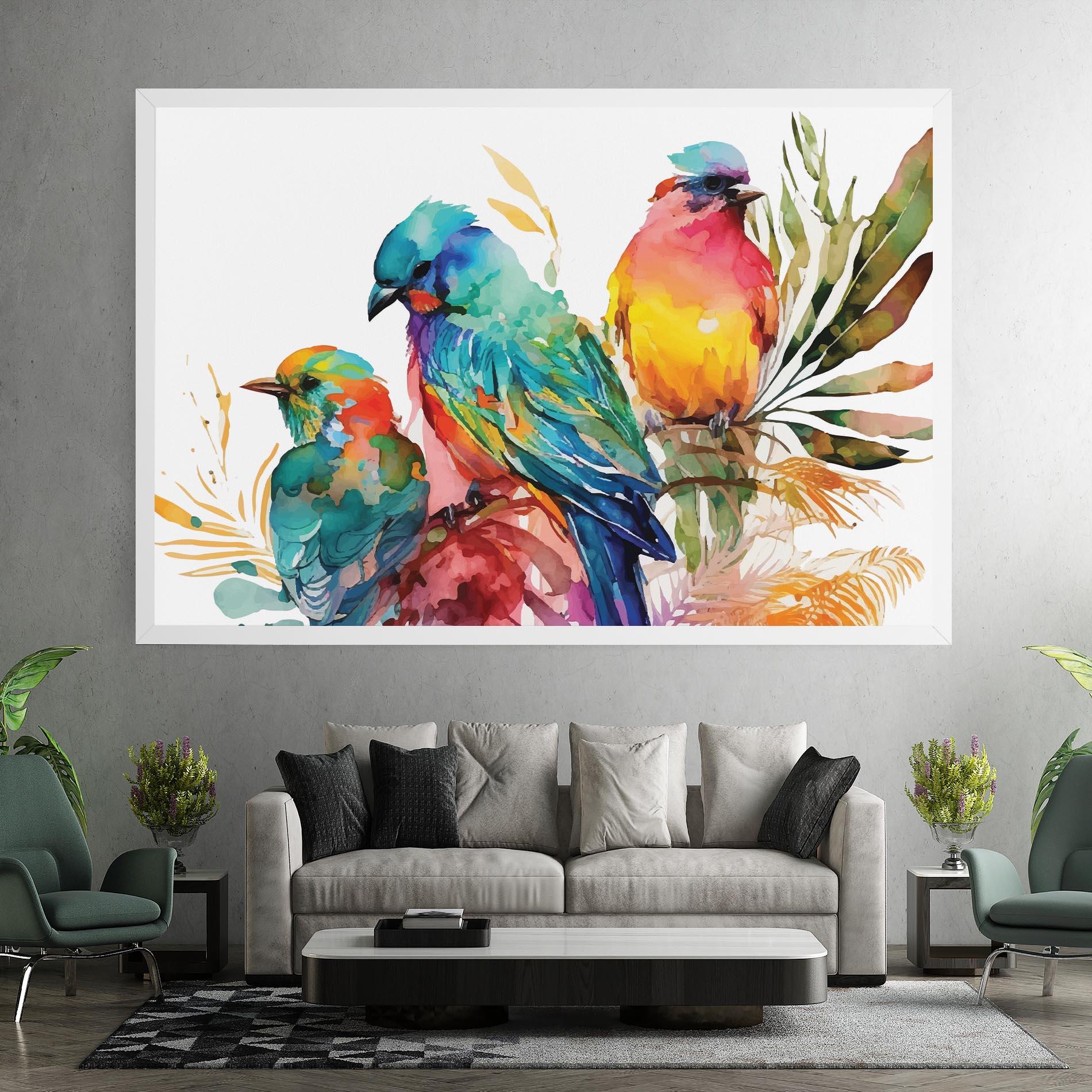 Tablou Canvas Colorful Birds mockup 7
