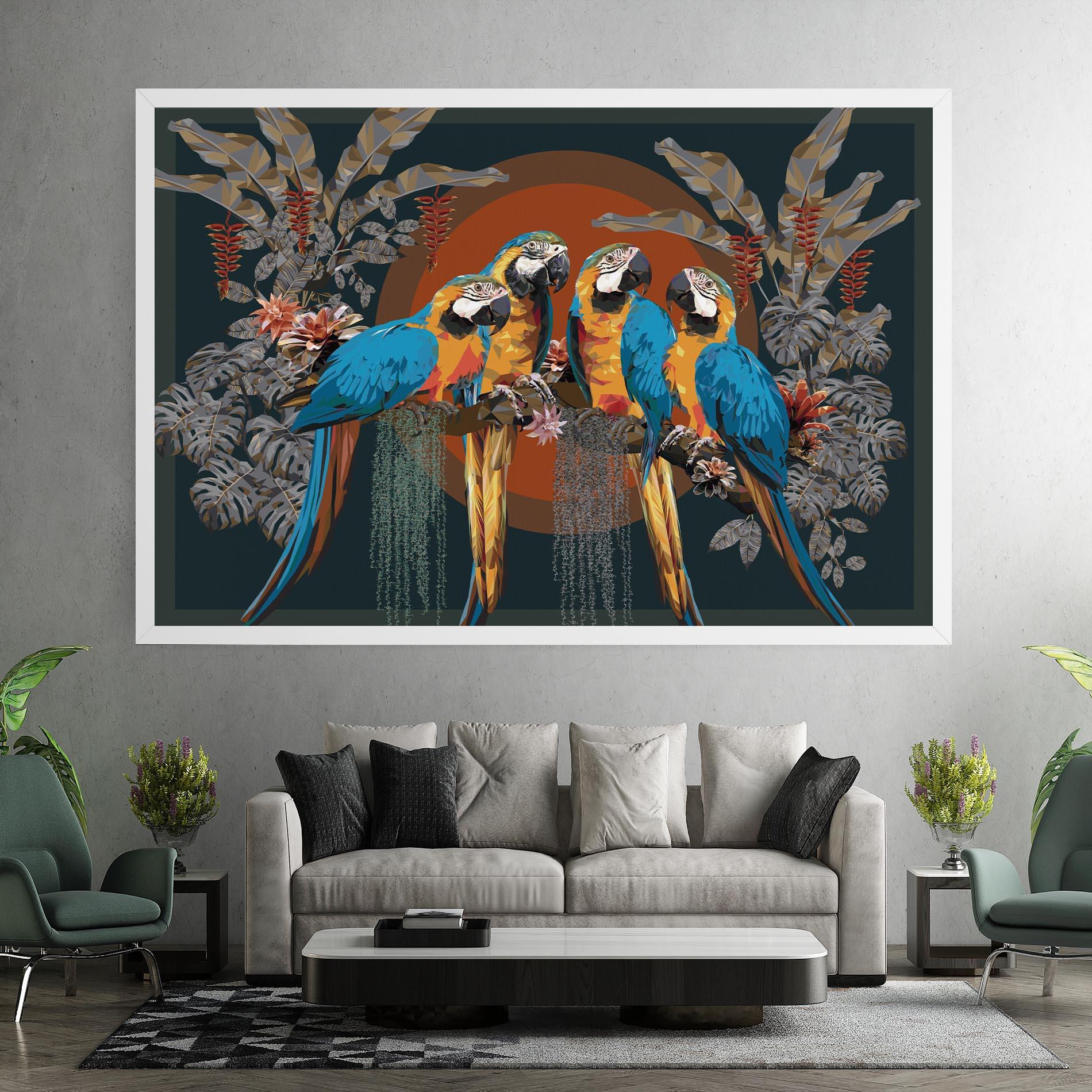 Tablou Canvas Parrot Couples mockup 7