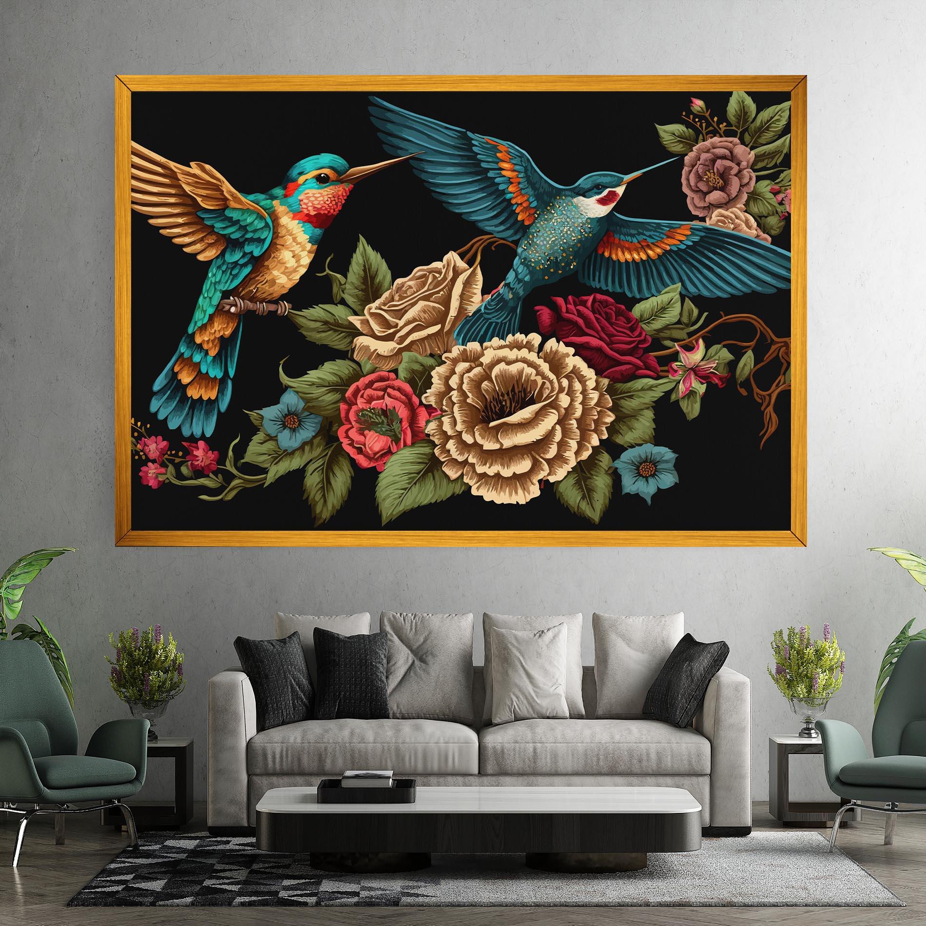 Tablou Canvas Blue Birds mockup 7