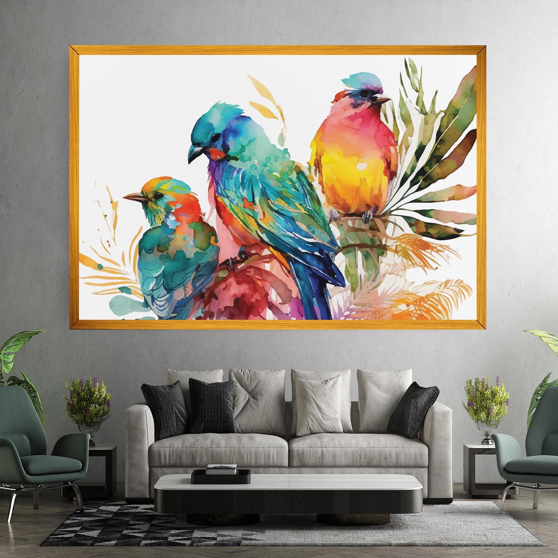 Tablou Canvas Colorful Birds mockup 7