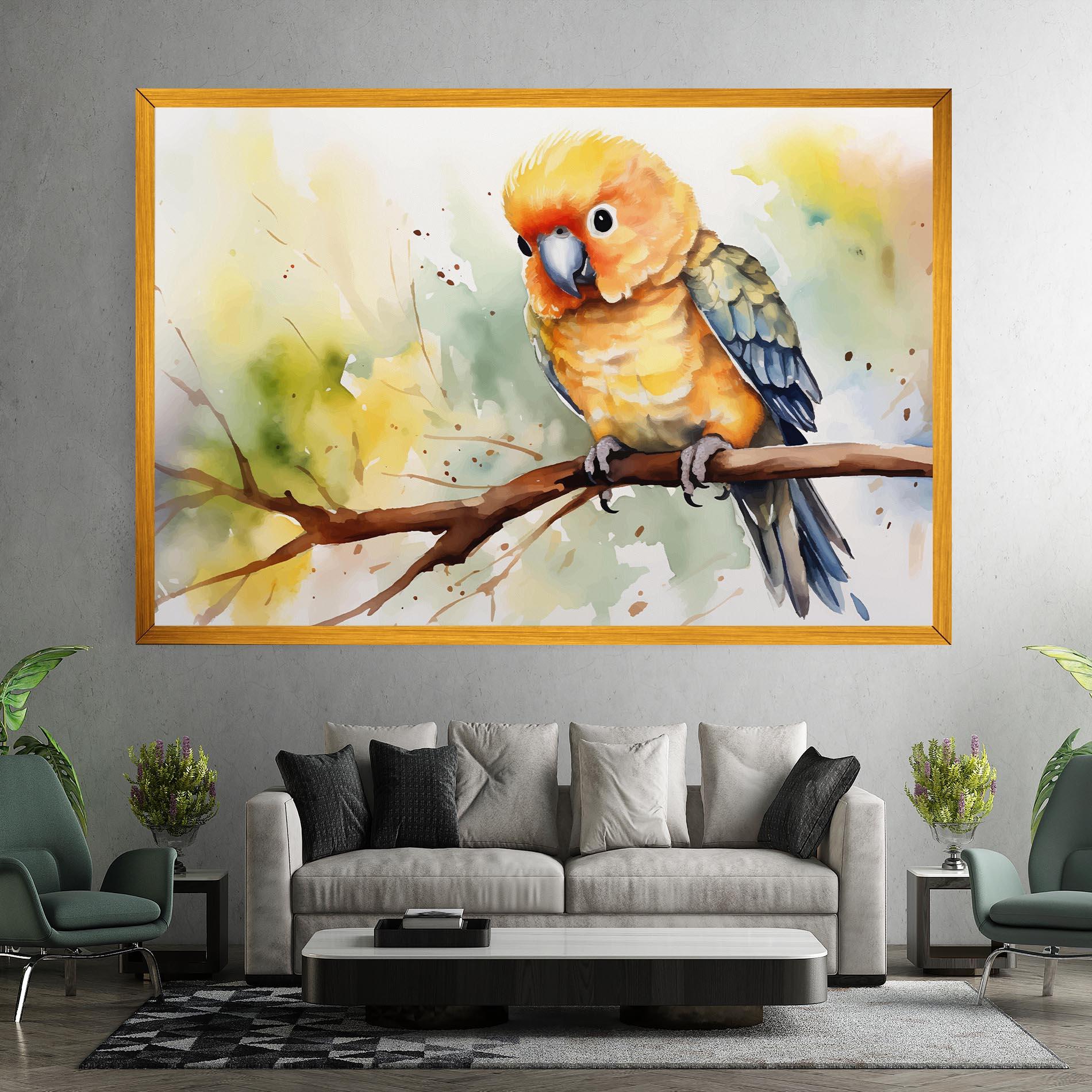 Tablou Canvas Cute Baby Parrot mockup 7