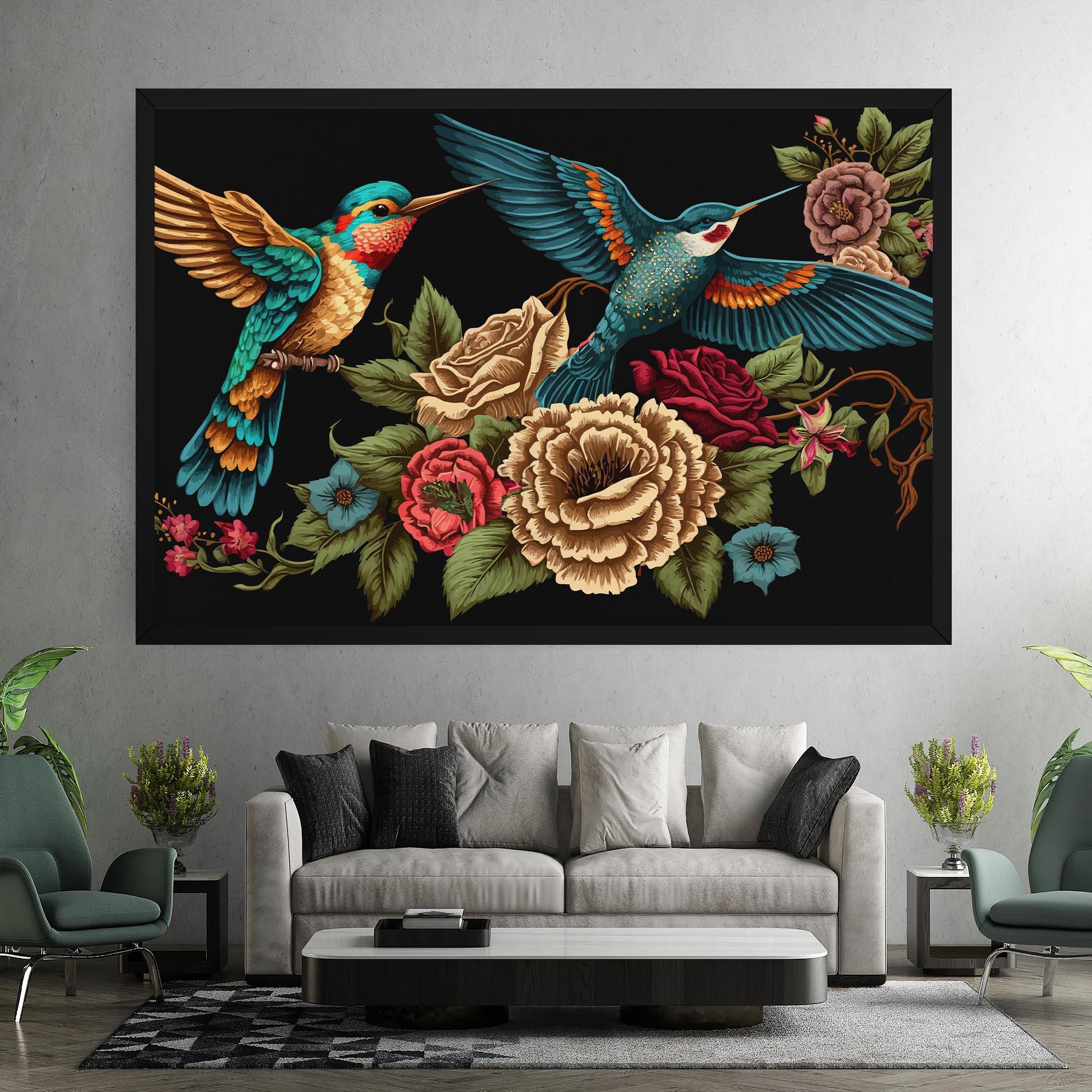 Tablou Canvas Blue Birds mockup 7