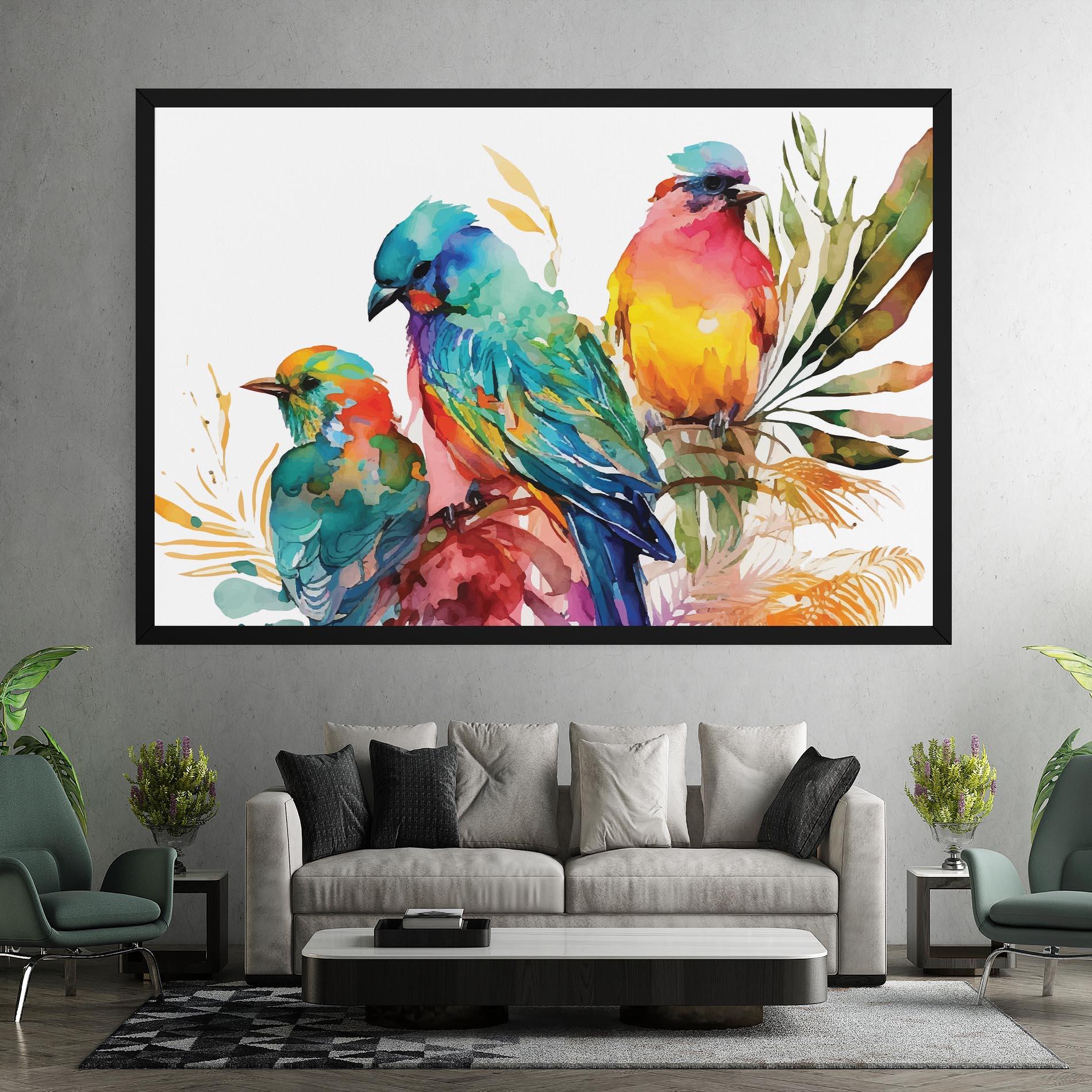 Tablou Canvas Colorful Birds mockup 7