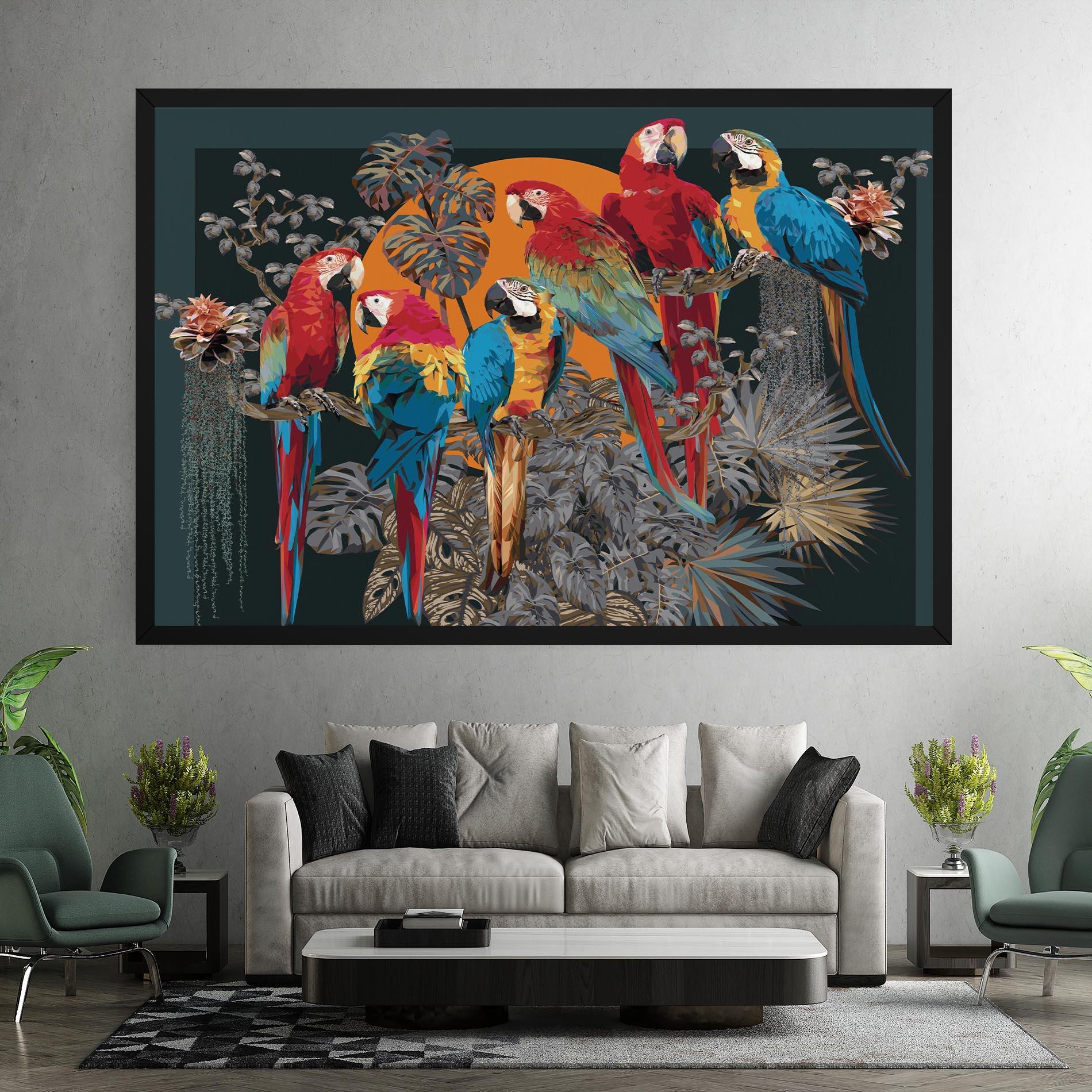 Tablou Canvas Family Parrot mockup 7