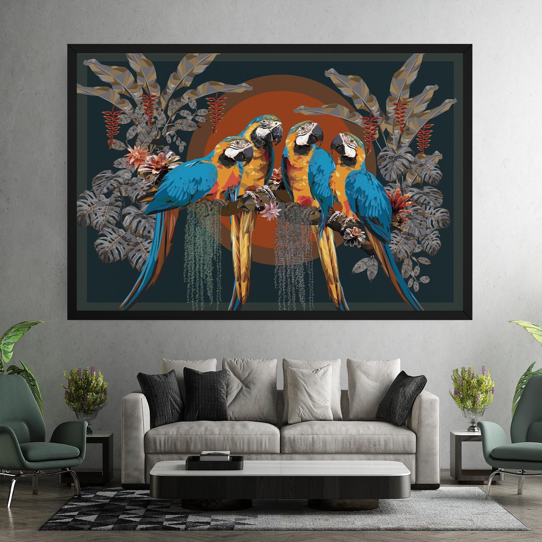Tablou Canvas Parrot Couples mockup 7