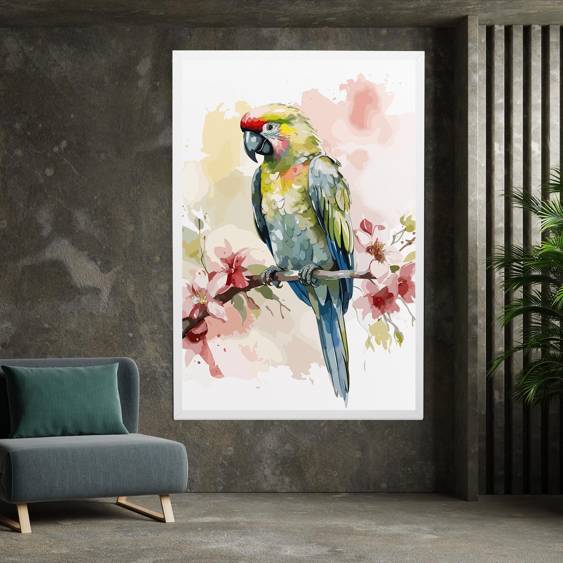 Tablou Canvas Beautiful Parrot mockup 7