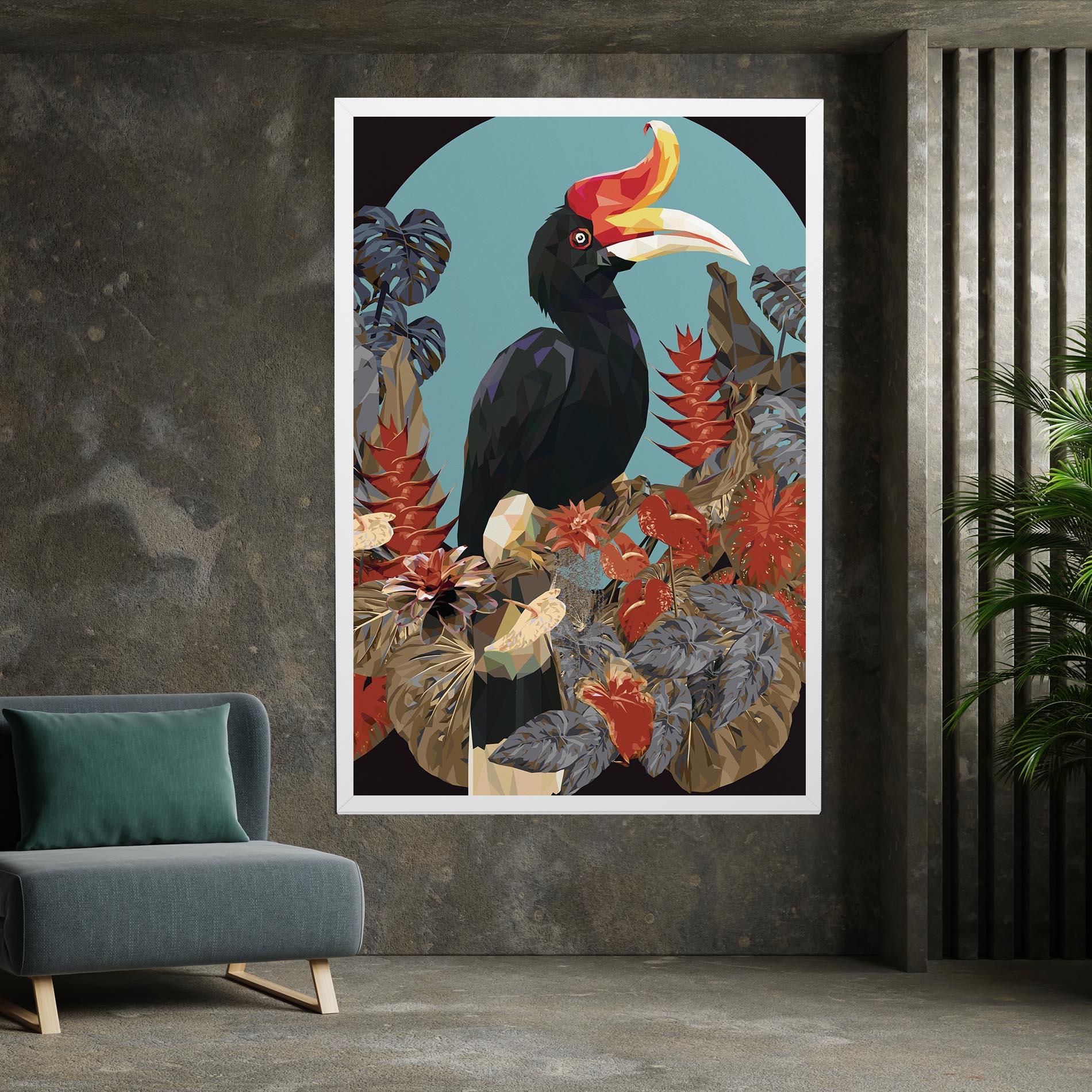 Tablou Canvas Black Interesting Bird mockup 7