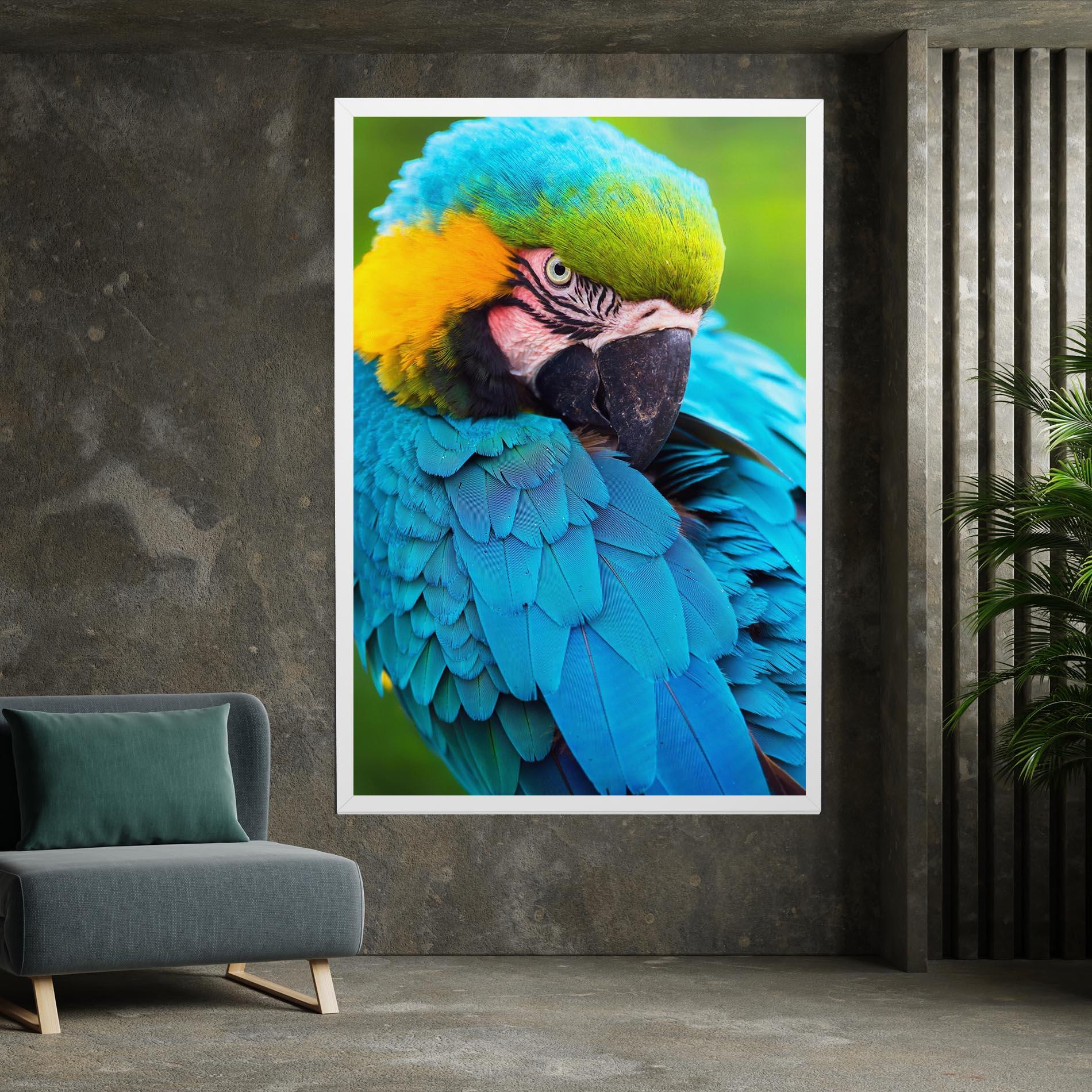 Tablou Canvas Blue Parrot mockup 7