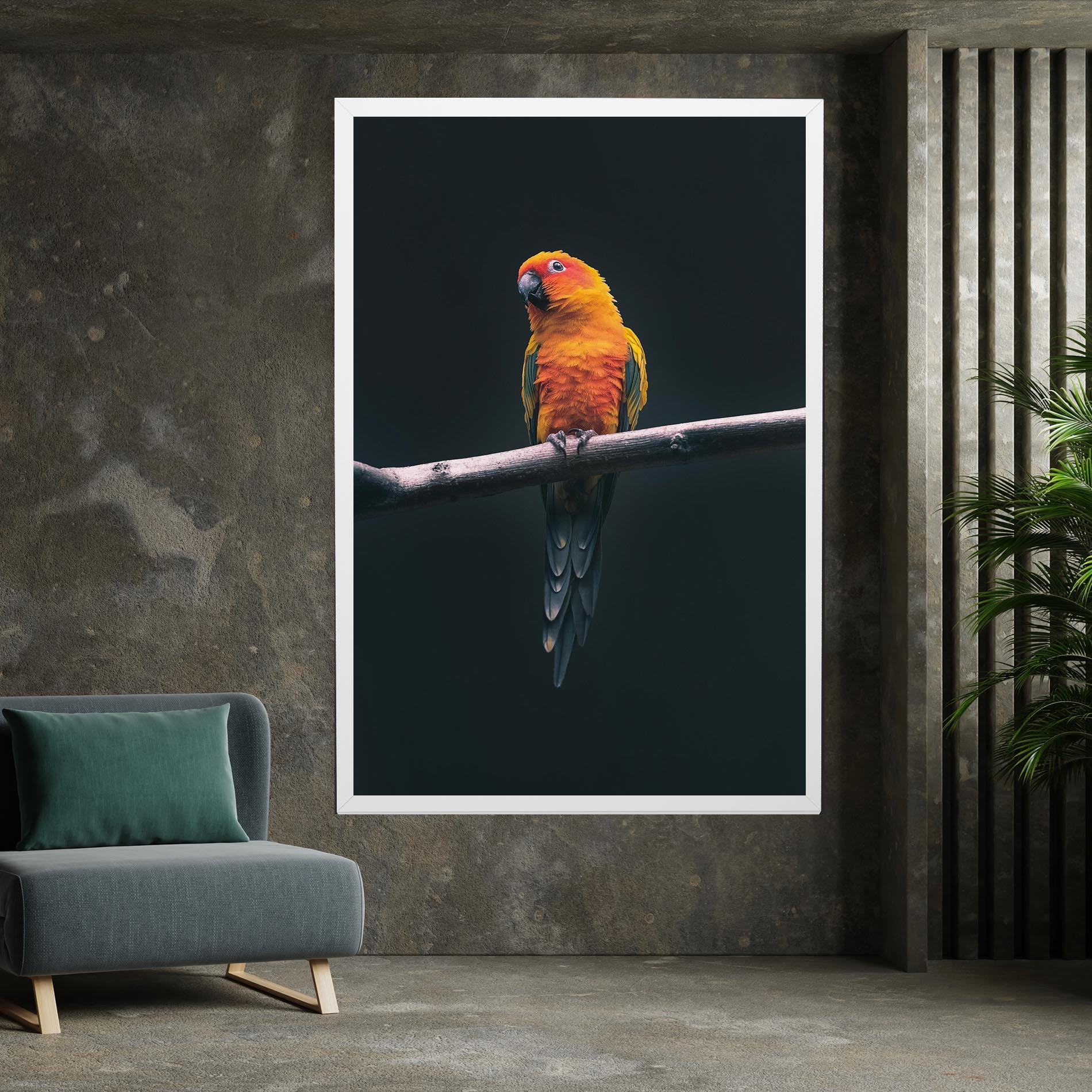 Tablou Canvas Fire Parrot mockup 7
