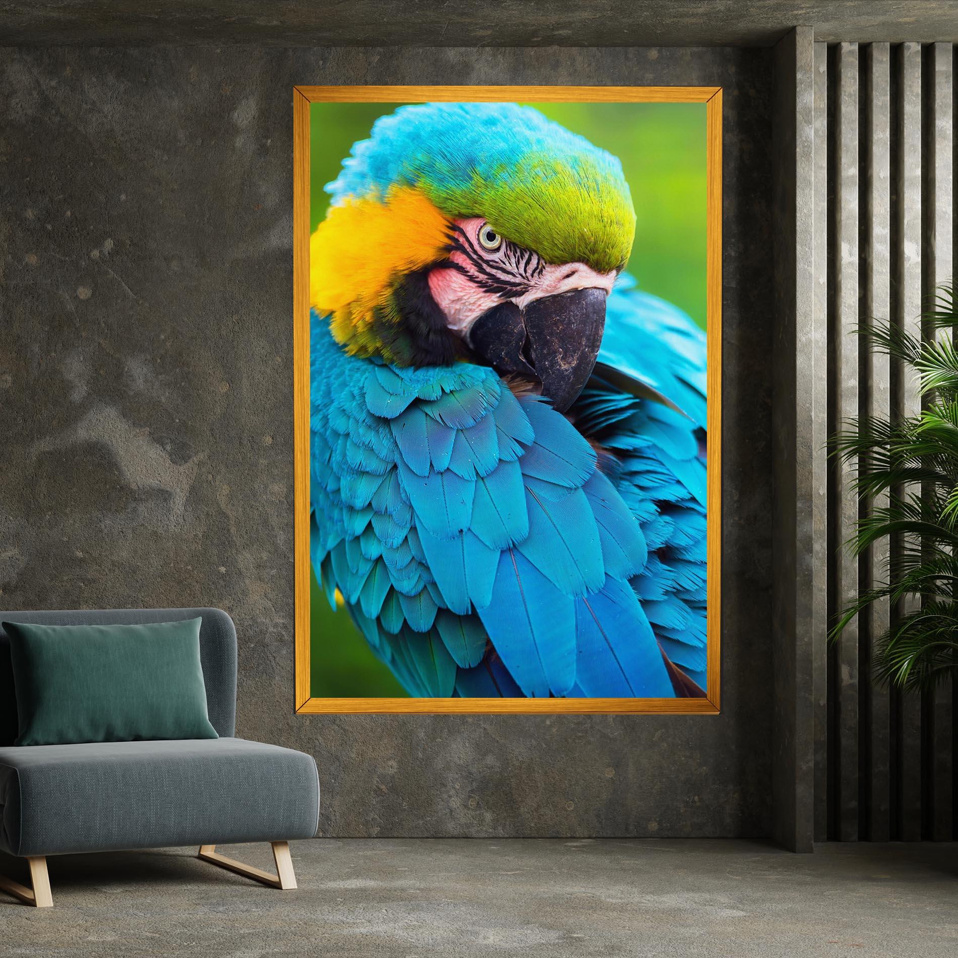 Tablou Canvas Blue Parrot mockup 7