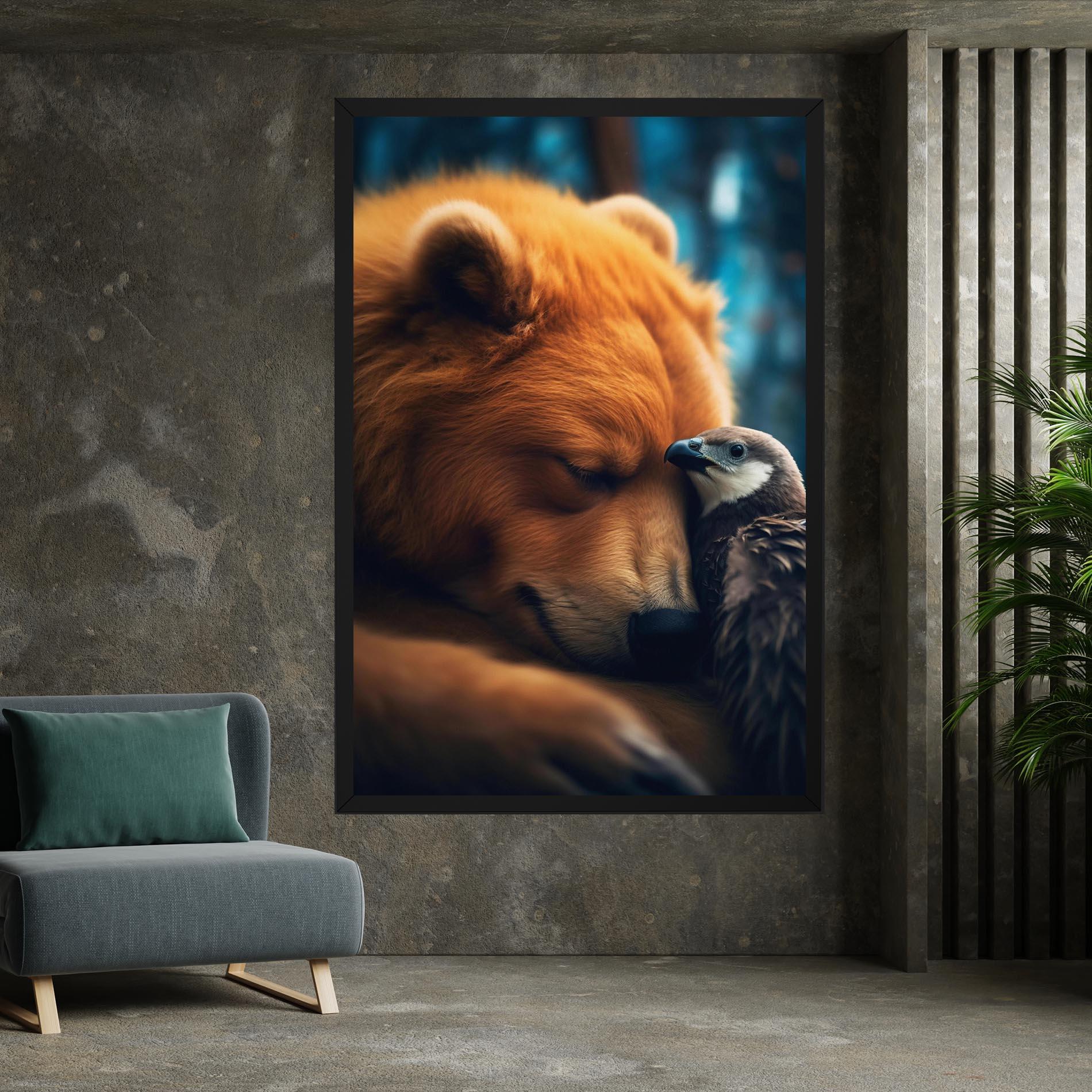 Tablou Canvas Bear With Eagle mockup 7