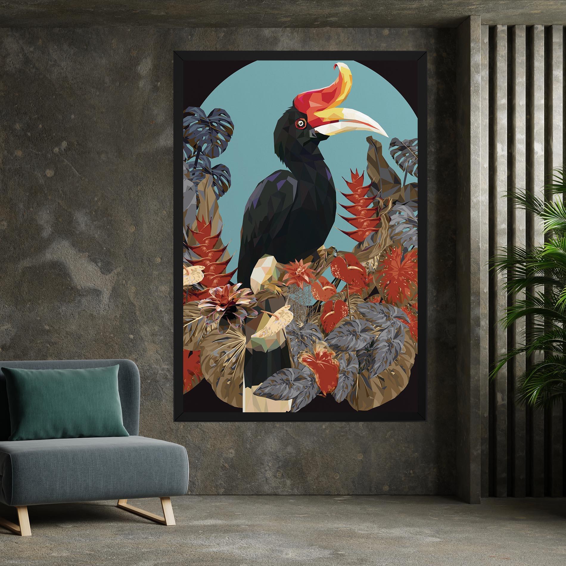 Tablou Canvas Black Interesting Bird mockup 7